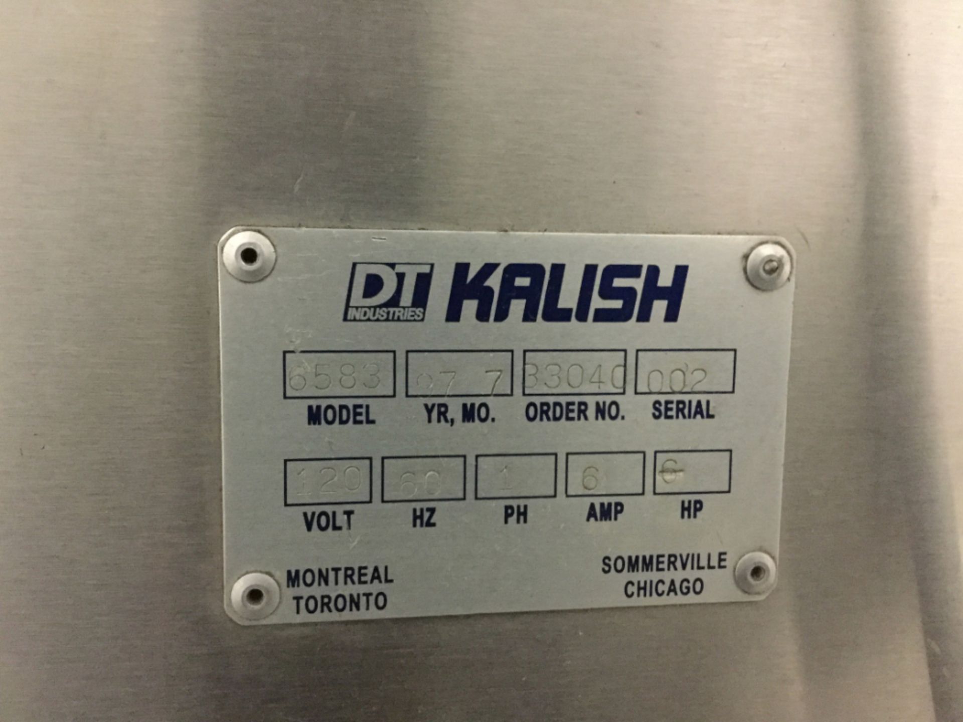 DT Kalish Model 6583 Bottle Transfer Station - Image 2 of 3