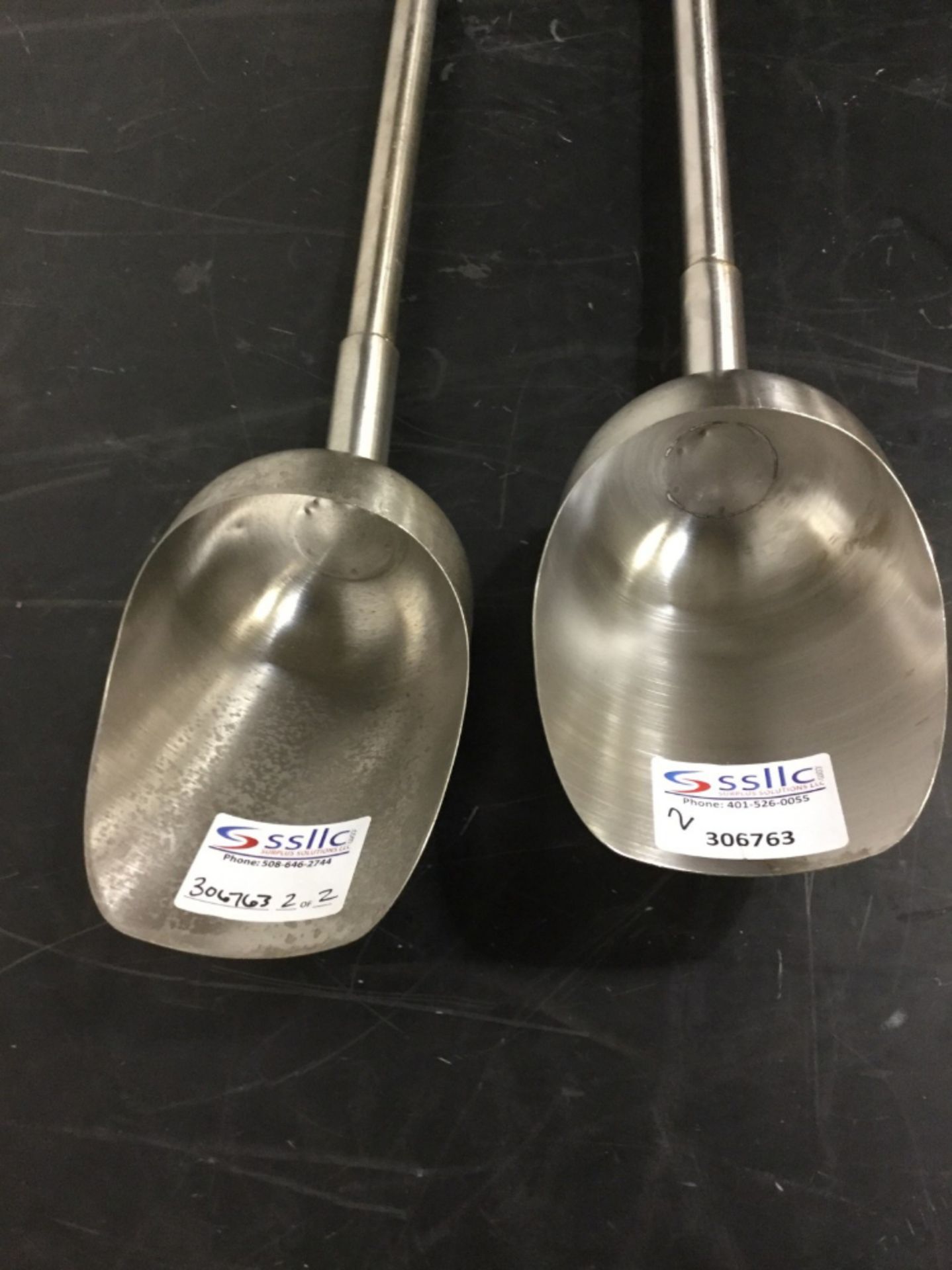 Stainless Steel Scoopers - Quantity 2 - Image 2 of 2