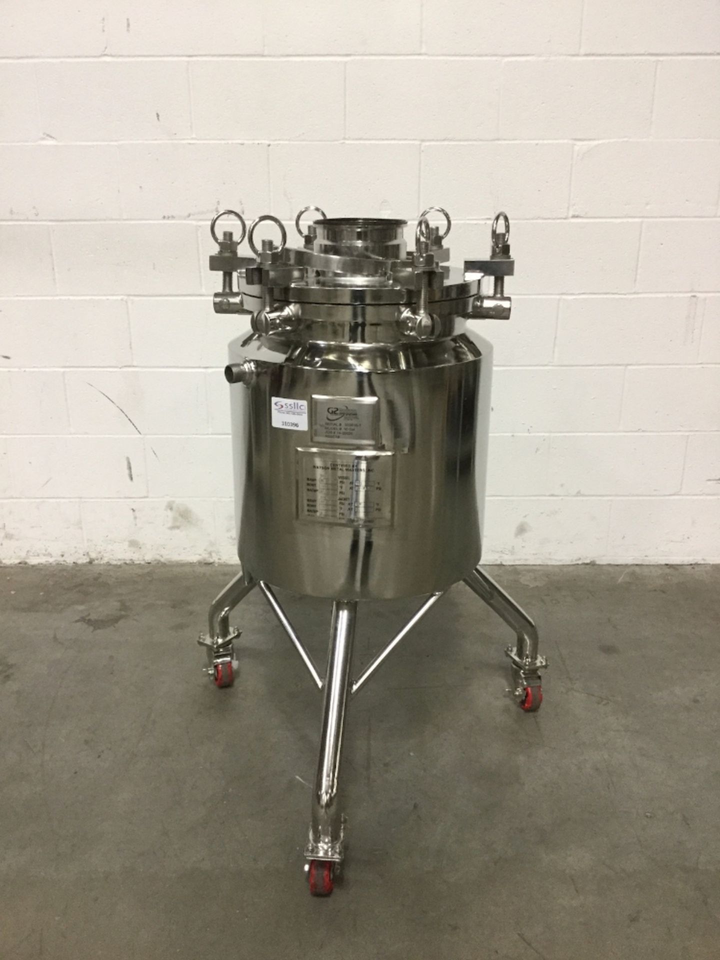 G2 Material Handling 10 Gallon Stainless Steel Vessel