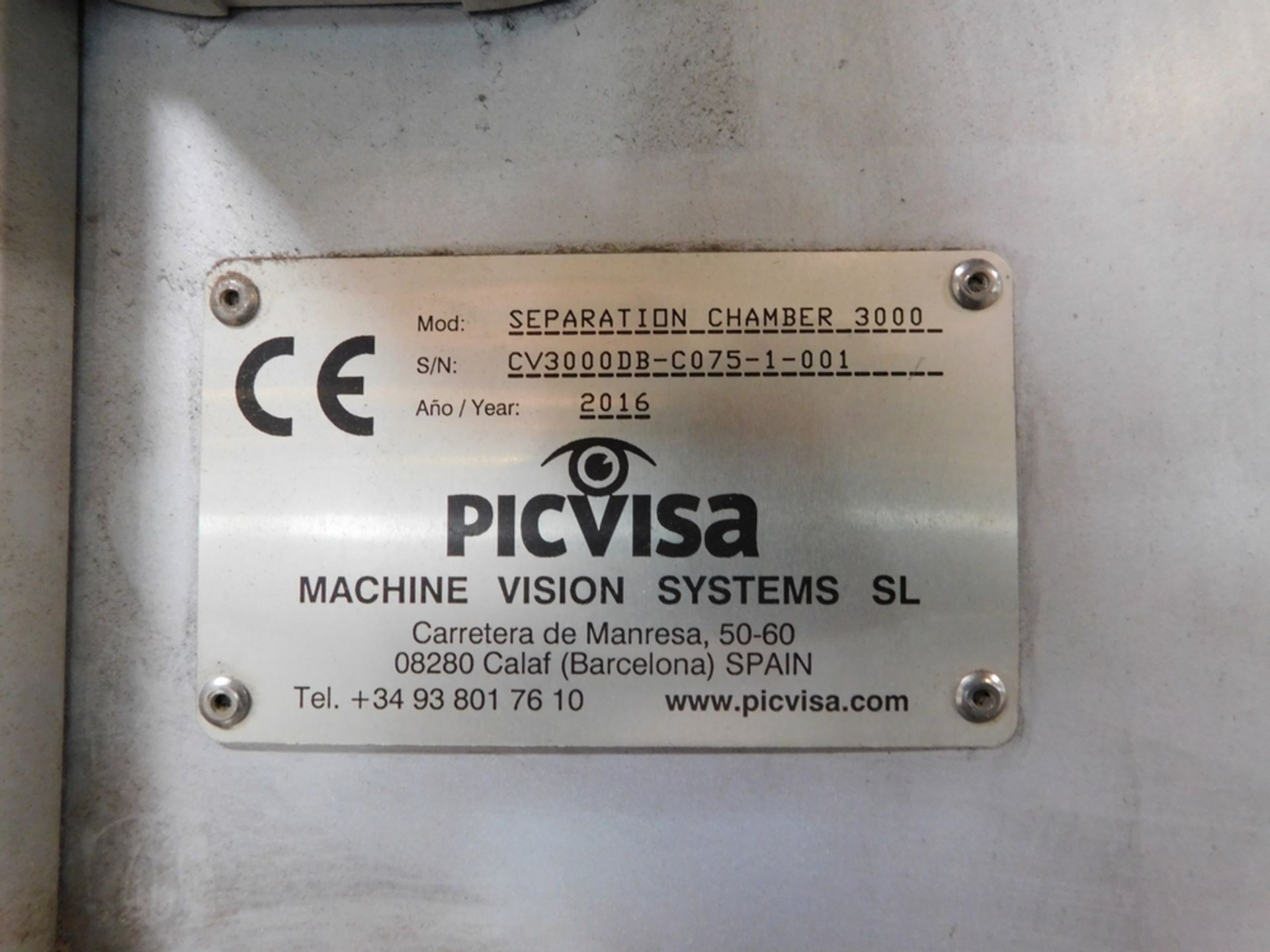 2016 Picvisa mod. 3000 Separation Chamber - Image 6 of 6