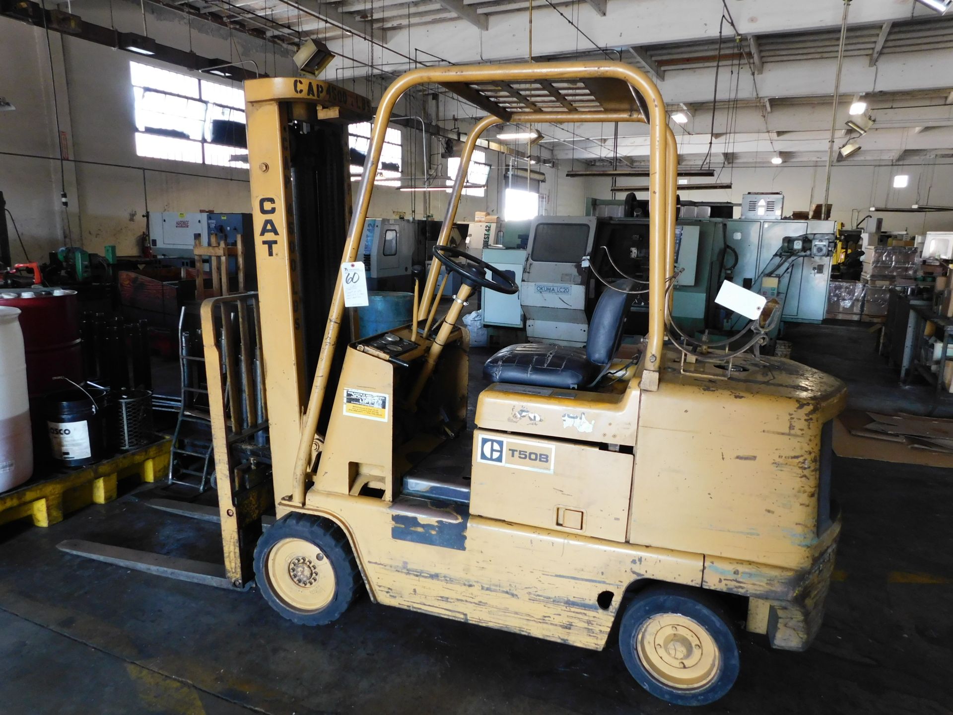 CAT mod. T50B, 5000lb. Cap. Forklift, LPG,