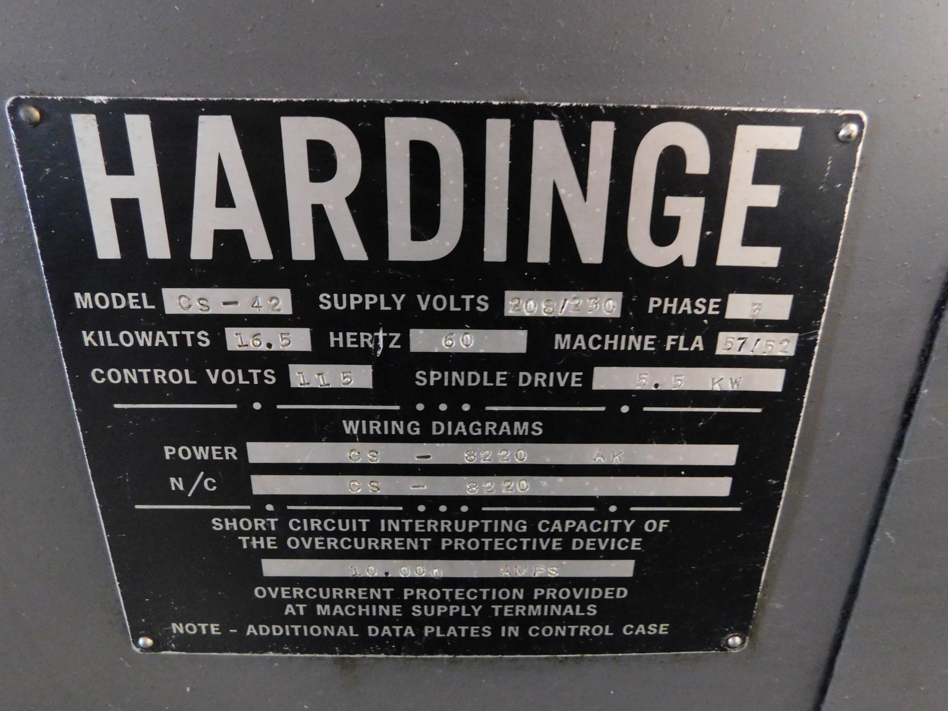 Hardinge Conquest 42 mod. CS-42, CNC Turning - Image 3 of 3