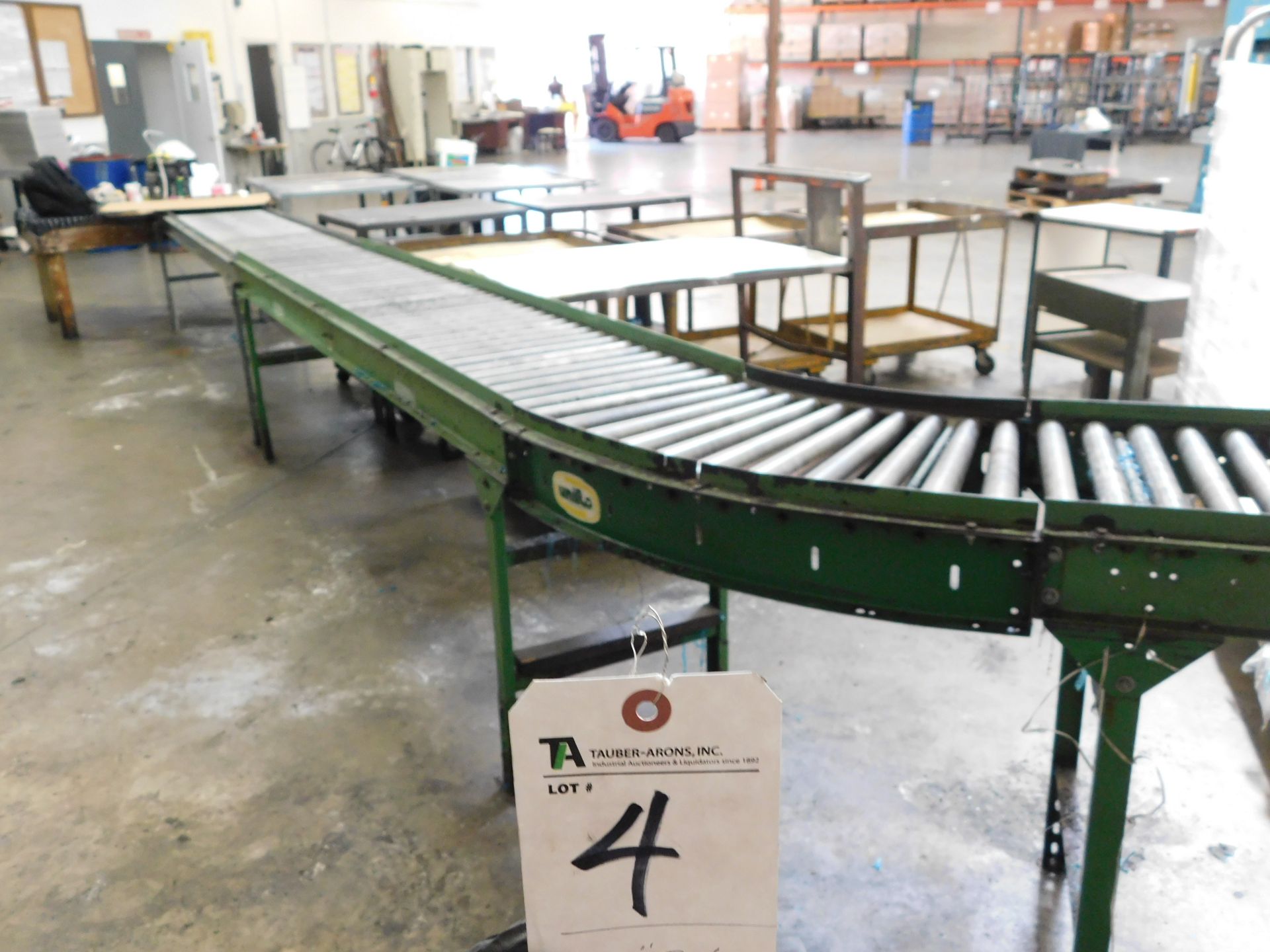 Roller Type Conveyor, 21" x 30' Long