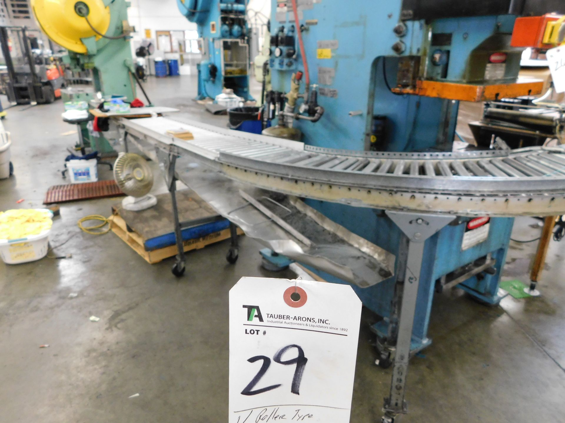 Roller Type Conveyor, 16" x 20'L