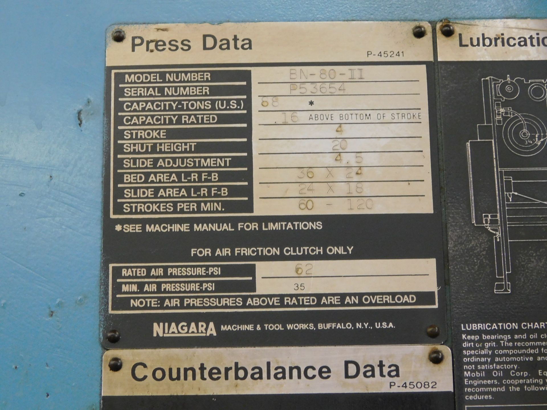 Niagara mod. BN-80-11, 88-Ton Punch Press w/ 4" - Image 4 of 4