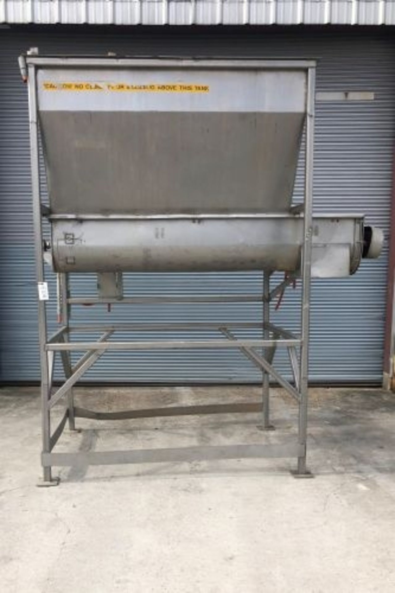 14” diameter x 7’ long stainless steel screw conveyor with hopper - Image 3 of 6