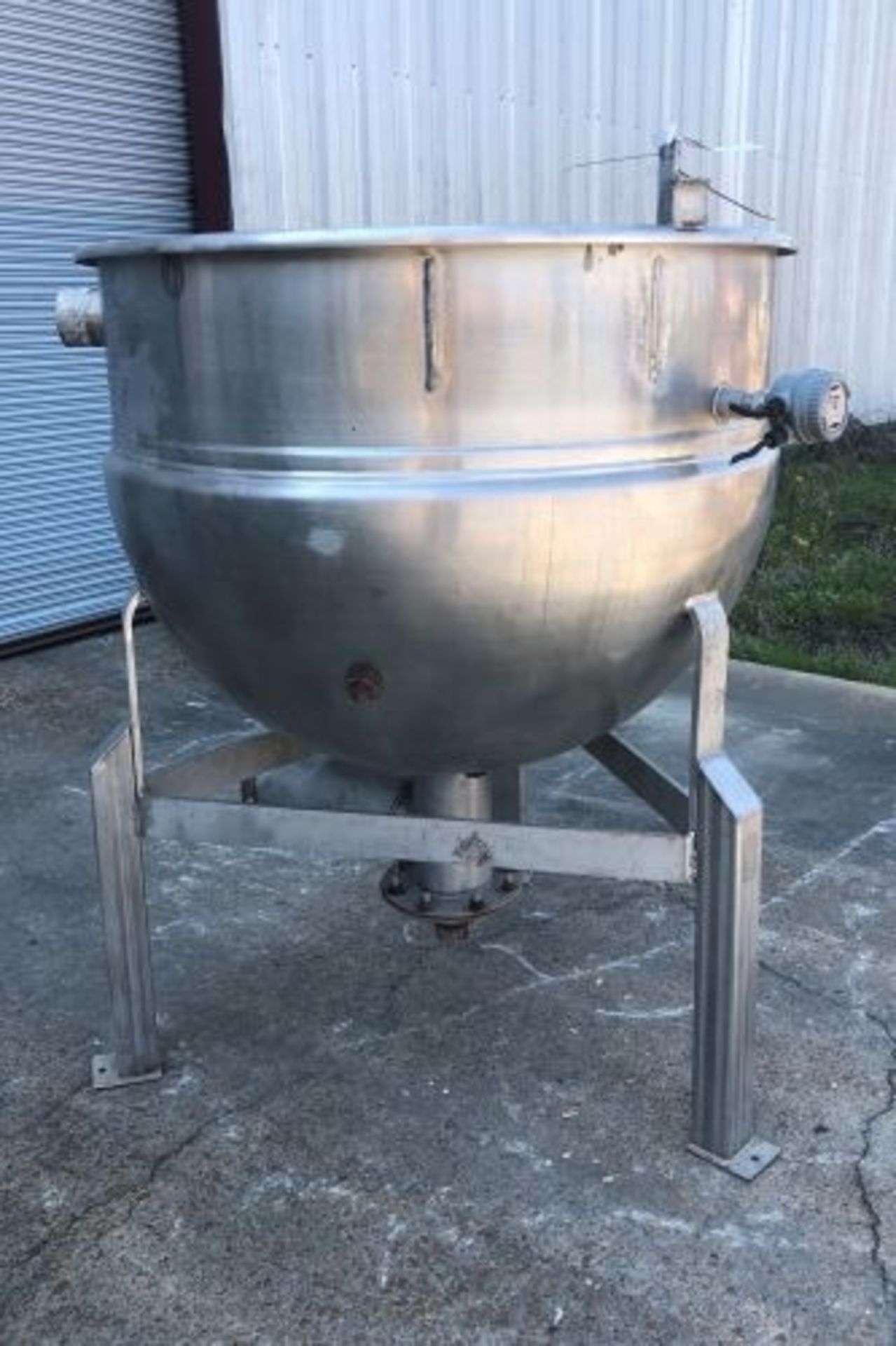 150 gallon Hamilton stainless steel steam jacketed kettle