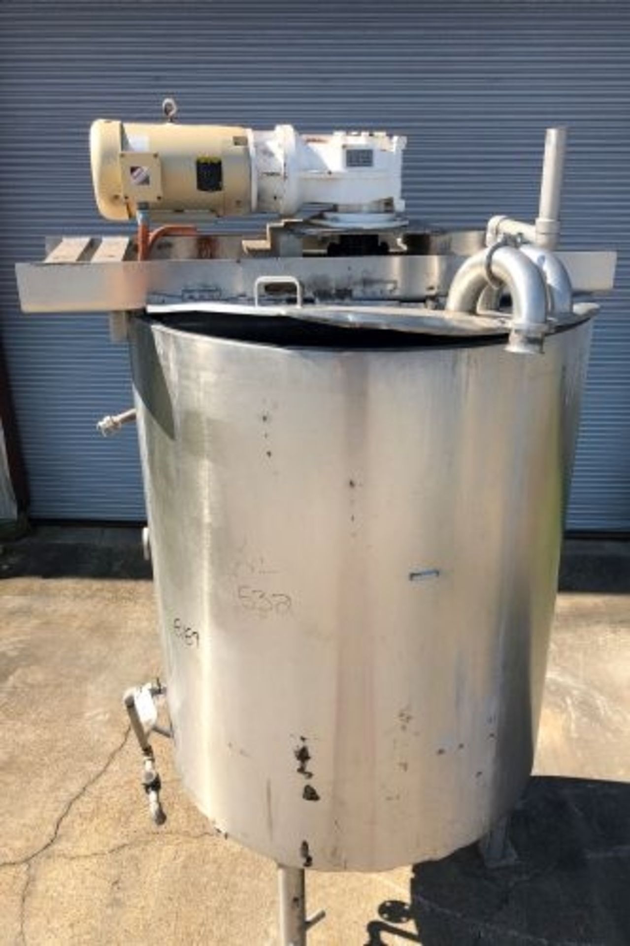 500 gallon Lee Technologies jacketed scrape surface stainless steel mix tank - Image 4 of 9