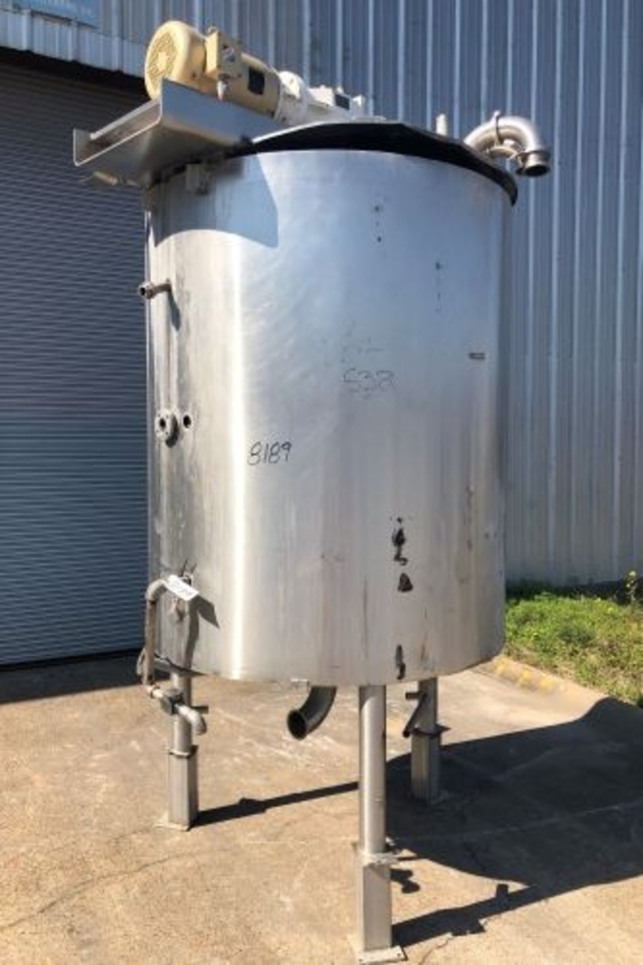 500 gallon Lee Technologies jacketed scrape surface stainless steel mix tank - Image 3 of 9