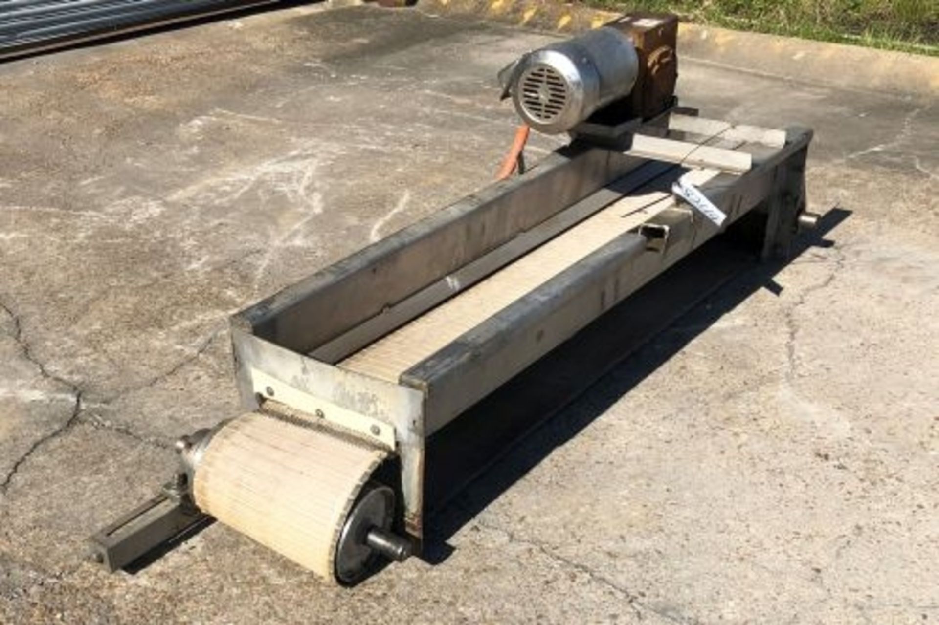 12” wide x 72” long rubber belted stainless steel conveyor - Image 3 of 4