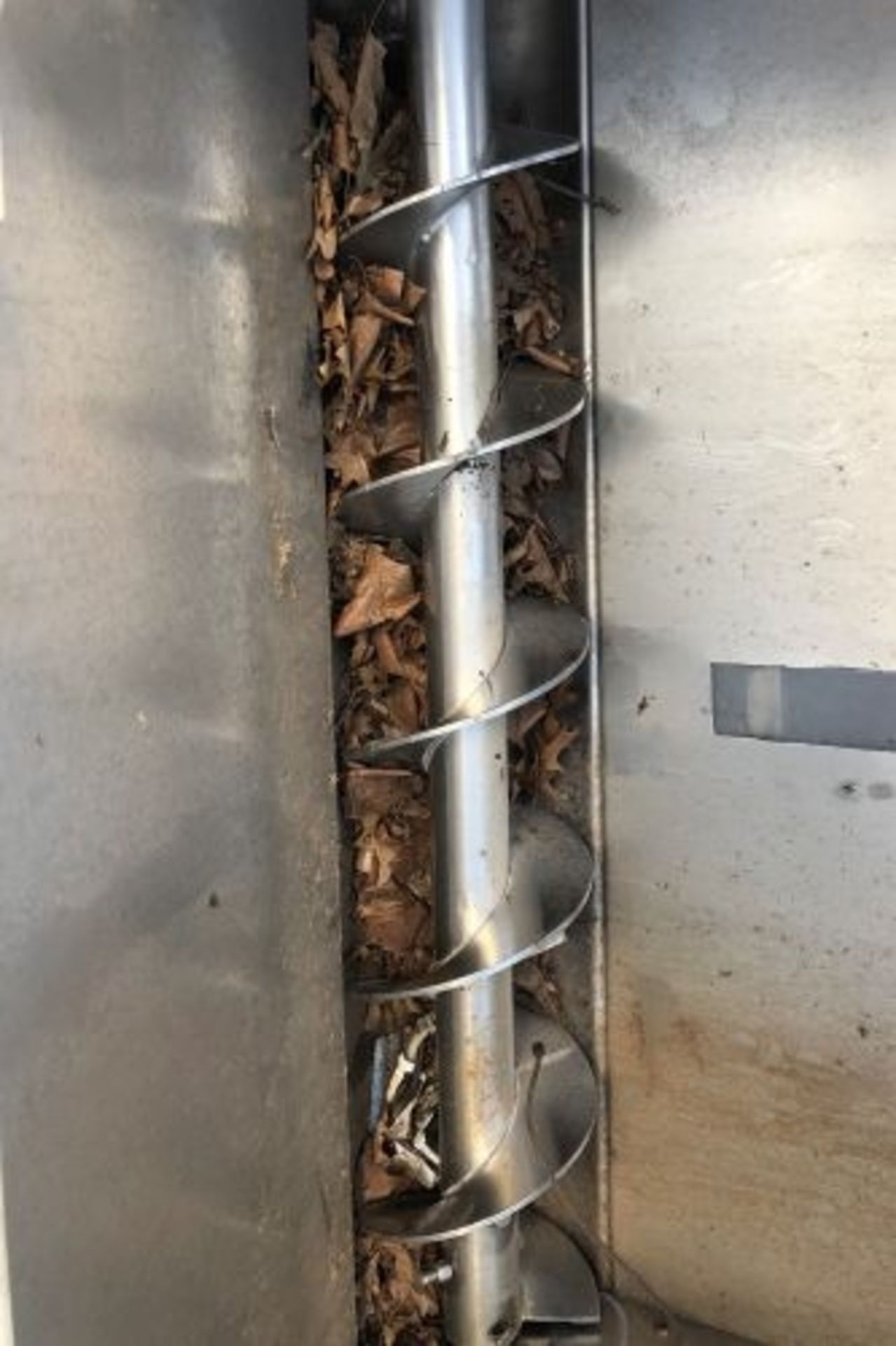 12” diameter x 8’ long stainless steel screw conveyor with hopper - Image 4 of 5