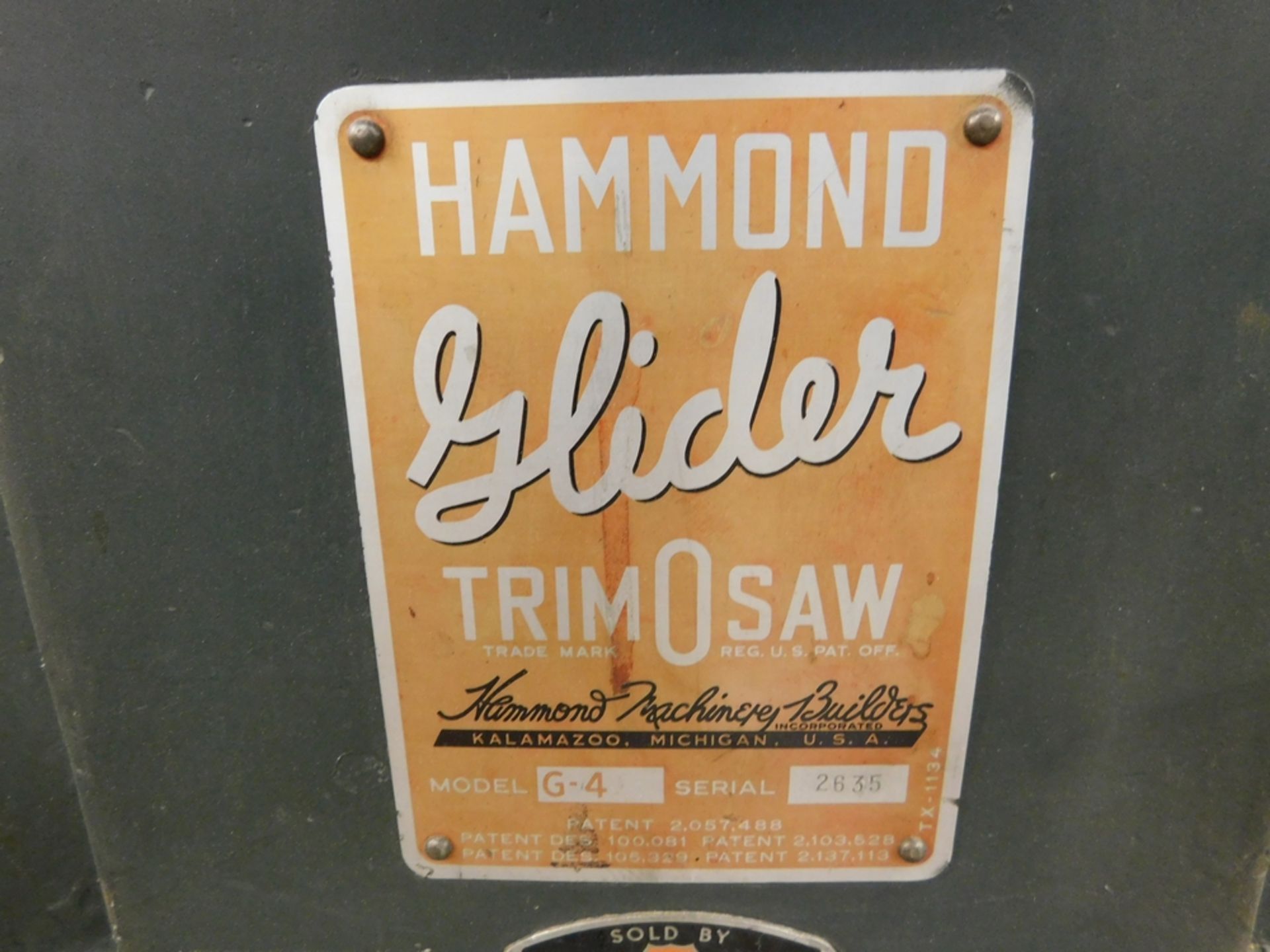 Hammond mod. 6-4 Trim-O-Saw - Image 2 of 2