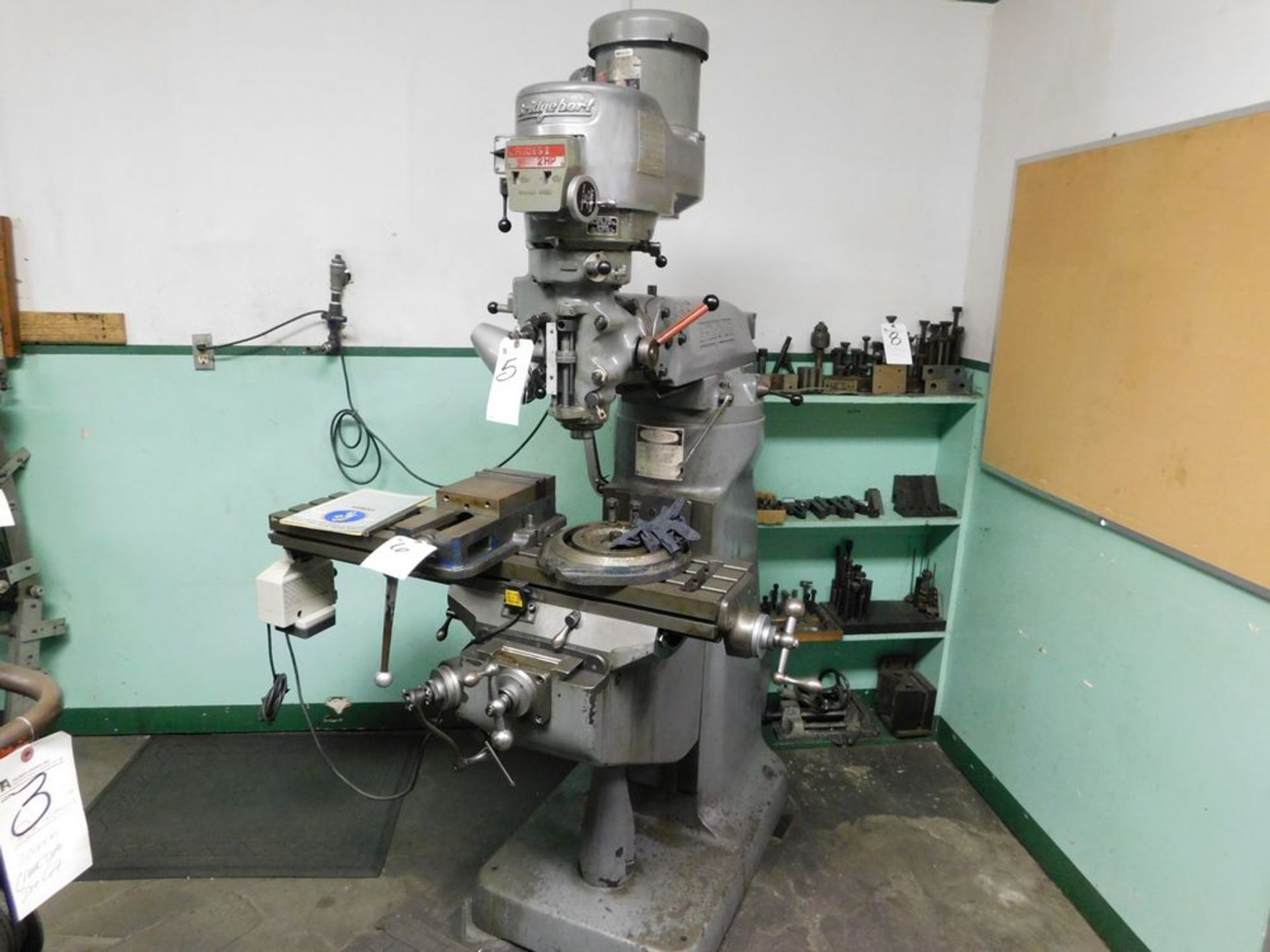 (Lot) Bridgeport Series I 2hp Vertical Mill S/N 222129