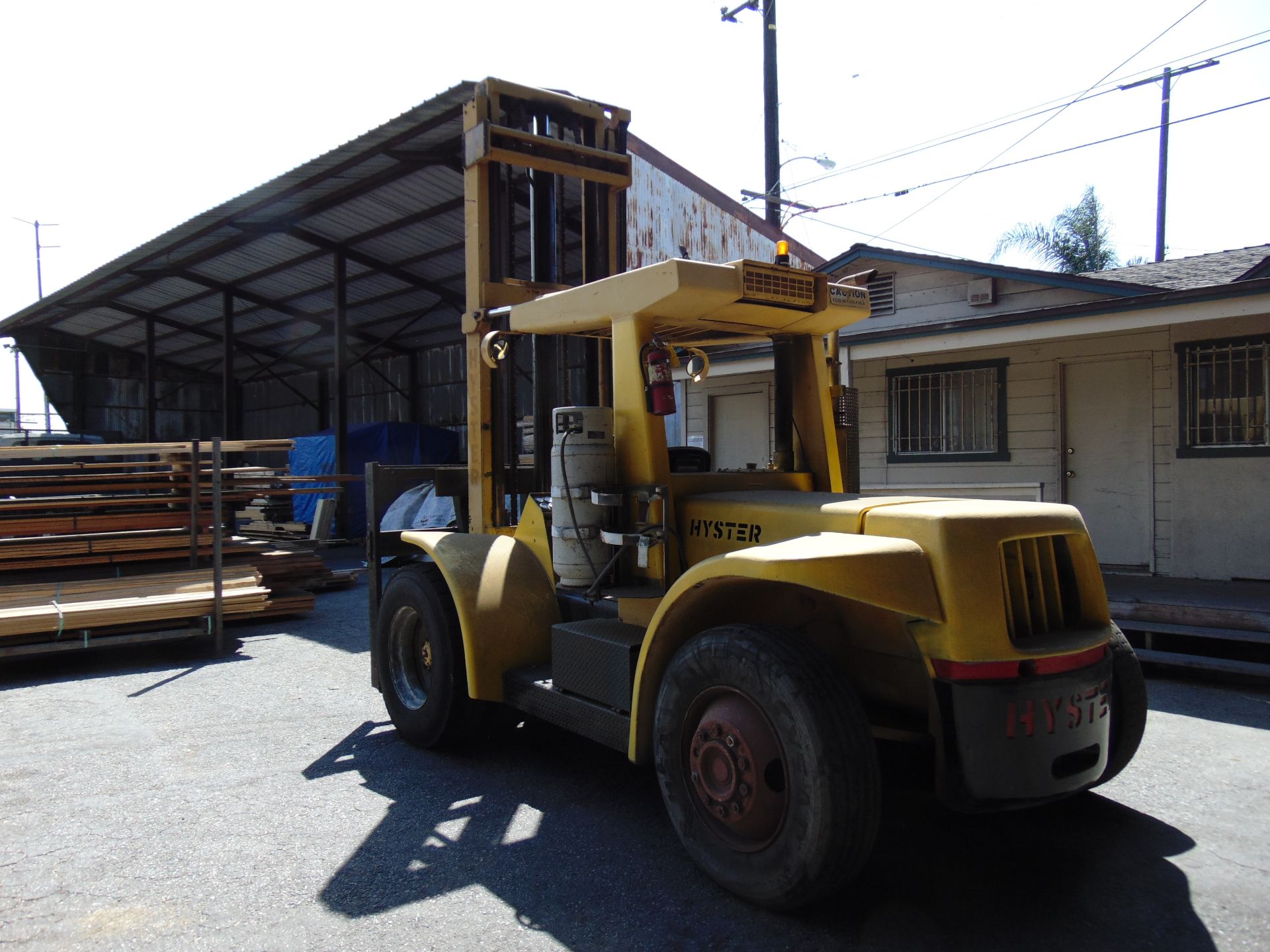 Hyster mod. H180H, 18,000lb. LPG Forklift, 212" 2-Stage Mast w/ 60" Forks, Sideshift & Pneumatic - Image 6 of 6