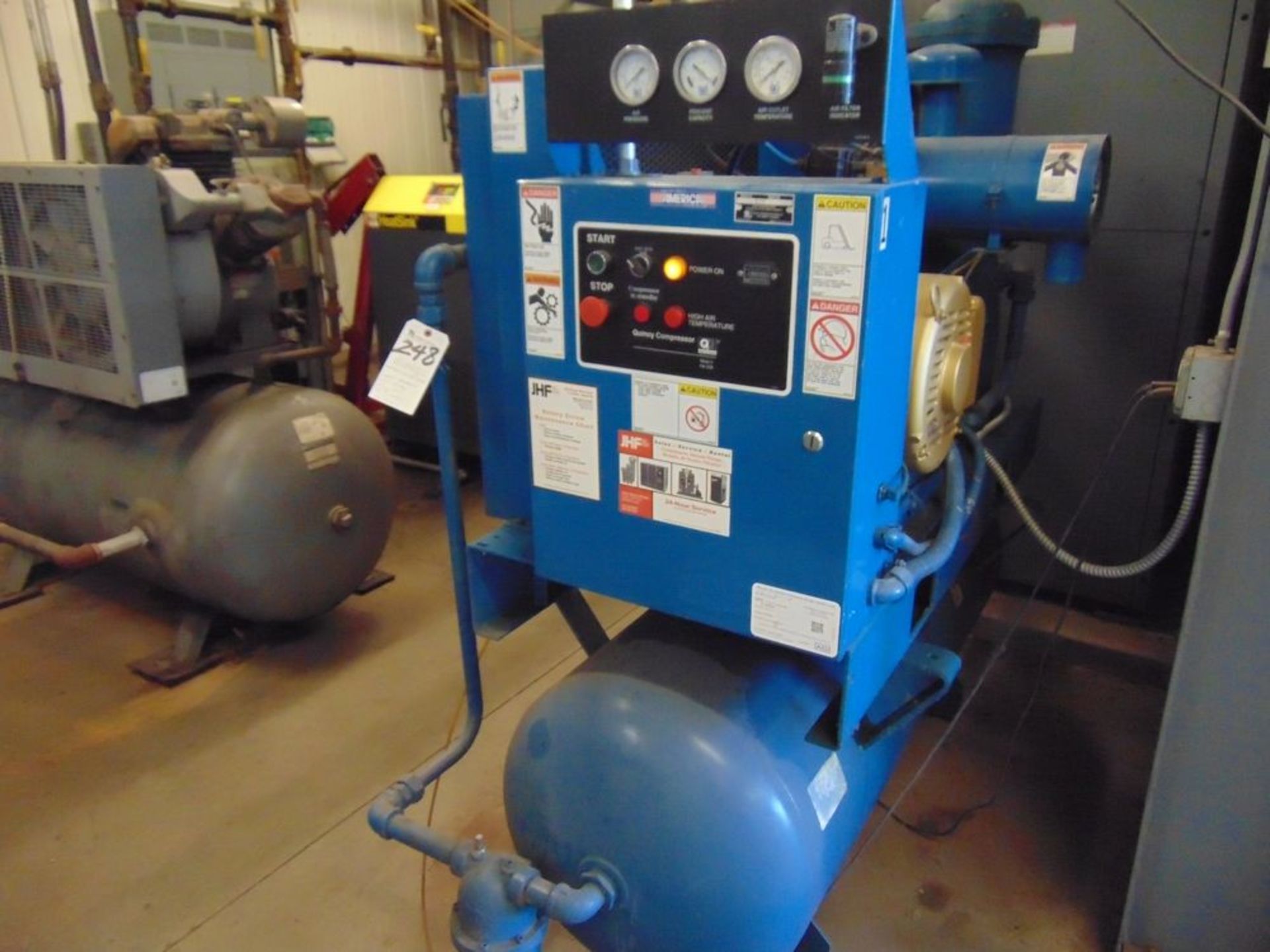 Quincy mod. QST25ANA12SR, 25hp Rotary Screw Air Compressor, Hours: 68672, Volts 230/460