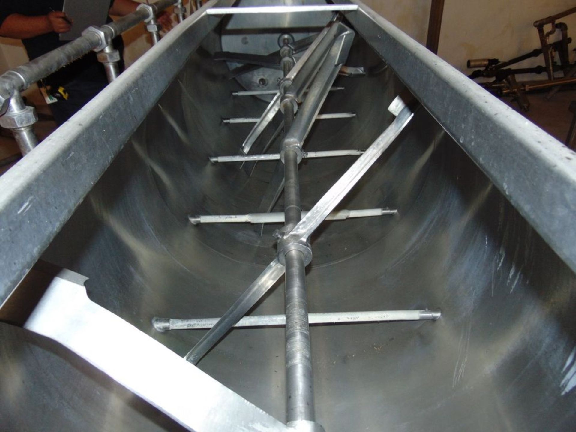 S.S. Paddle Mixing Tank, 10'L x 3'Dia. - Image 2 of 2