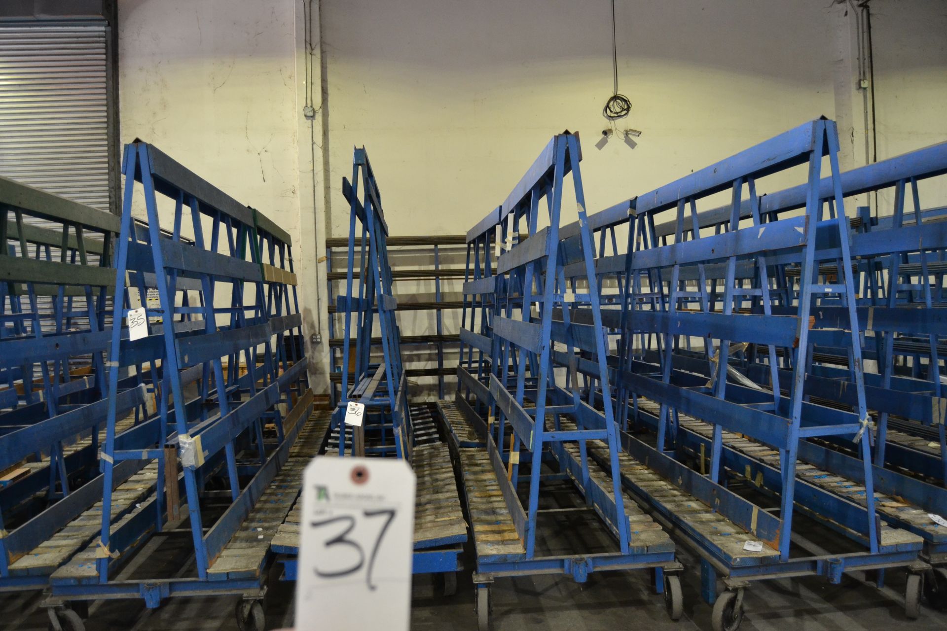 A-Frame Glass Carts w/ Heavy Duty Casters 96"W x 94"T