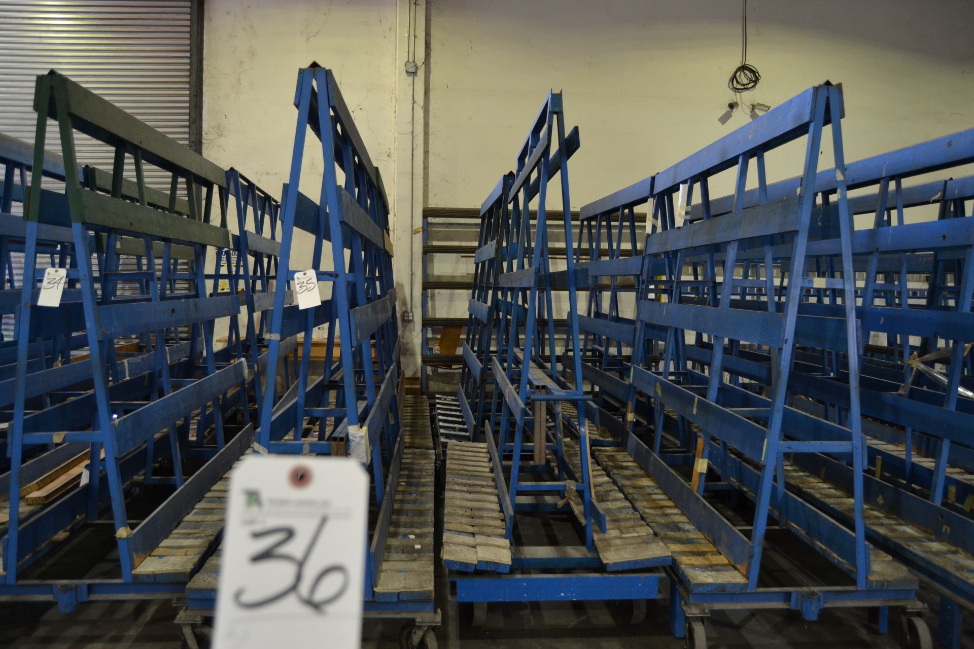 A-Frame Glass Carts w/ Heavy Duty Casters 96"W x 94"T