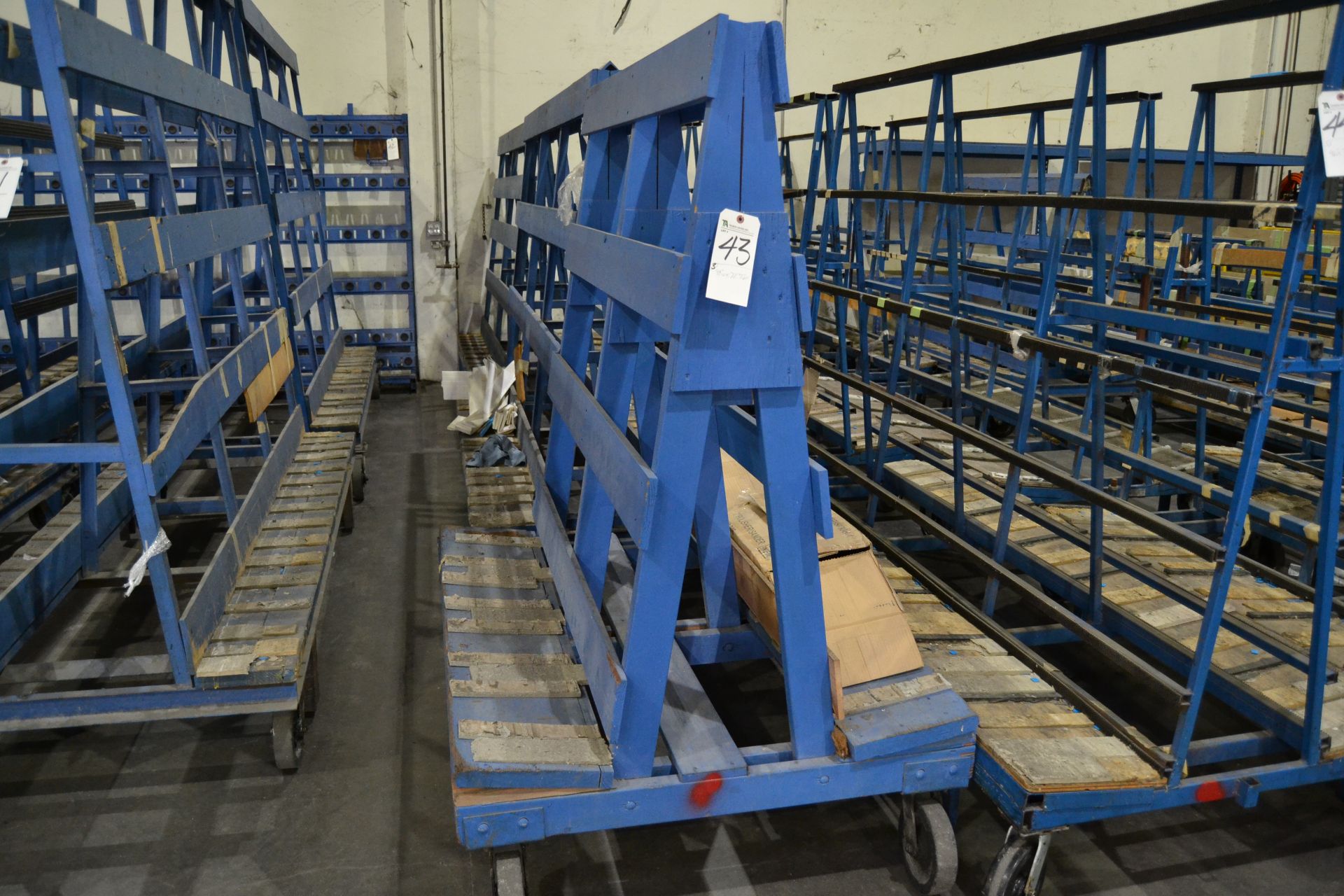 Approx. 98"W x 72"T Heavy Duty Caster Glass Carts