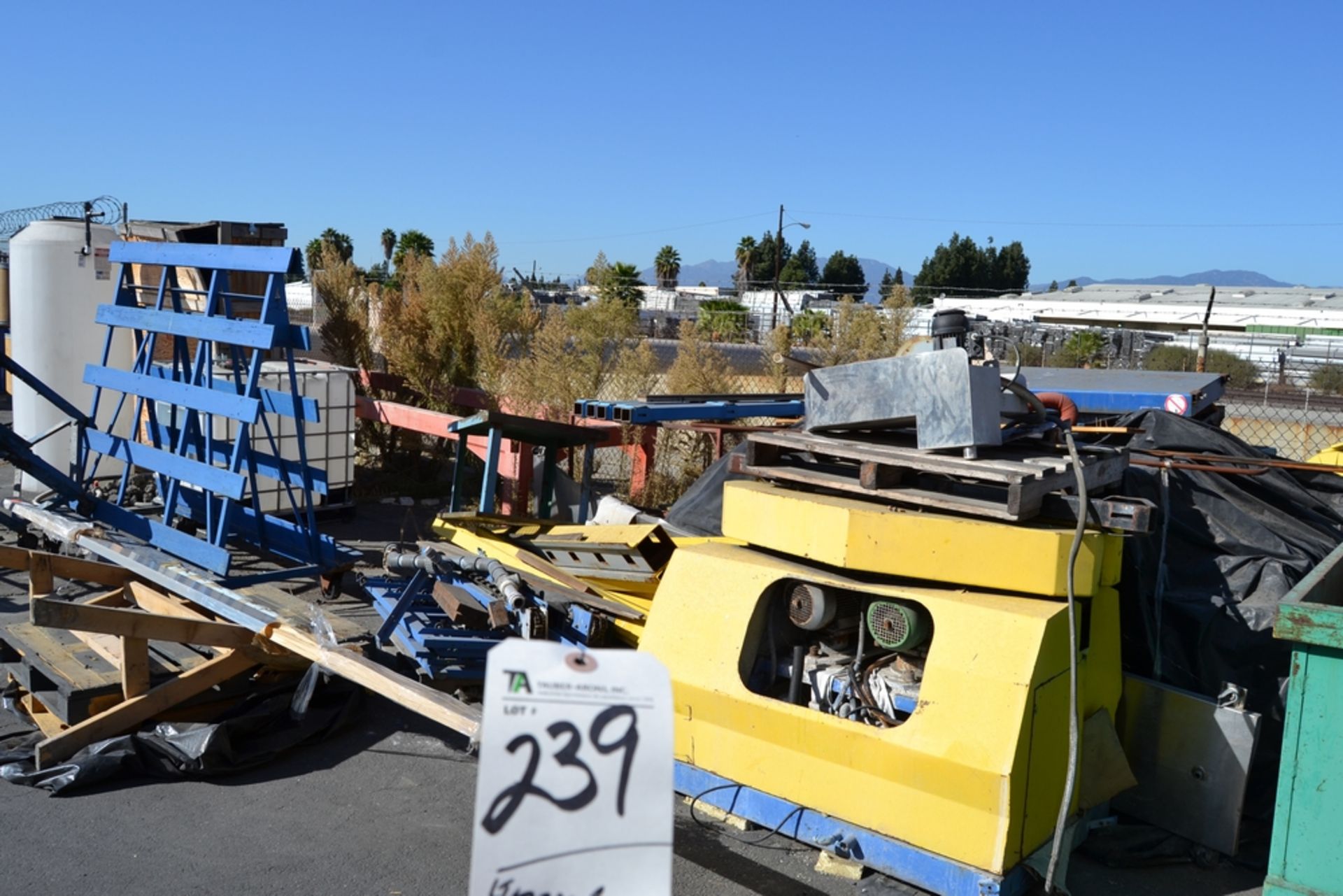 (Lot) Scrap Machine Along Back Fence (No Hopper Bins)