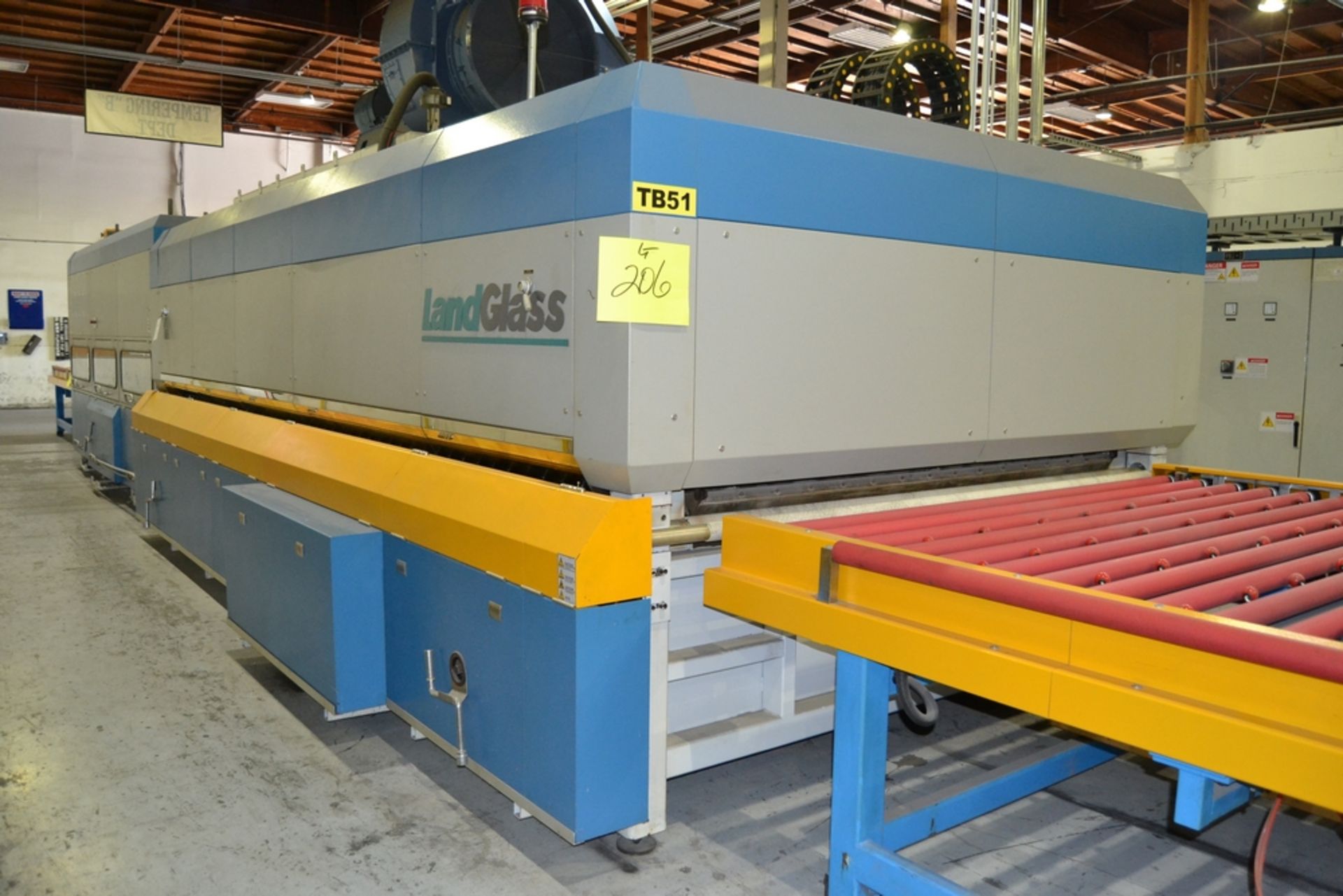 (2016) Landglass mod. LD21425 LD-Flat Glass Tempering Furnace, 4-19mm Thickness, 5/32-3/4" 96" x