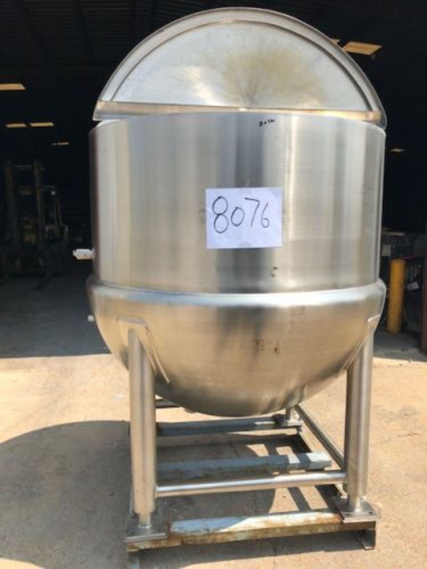 400 gallon BCast stainless steel steam jacketed kettle