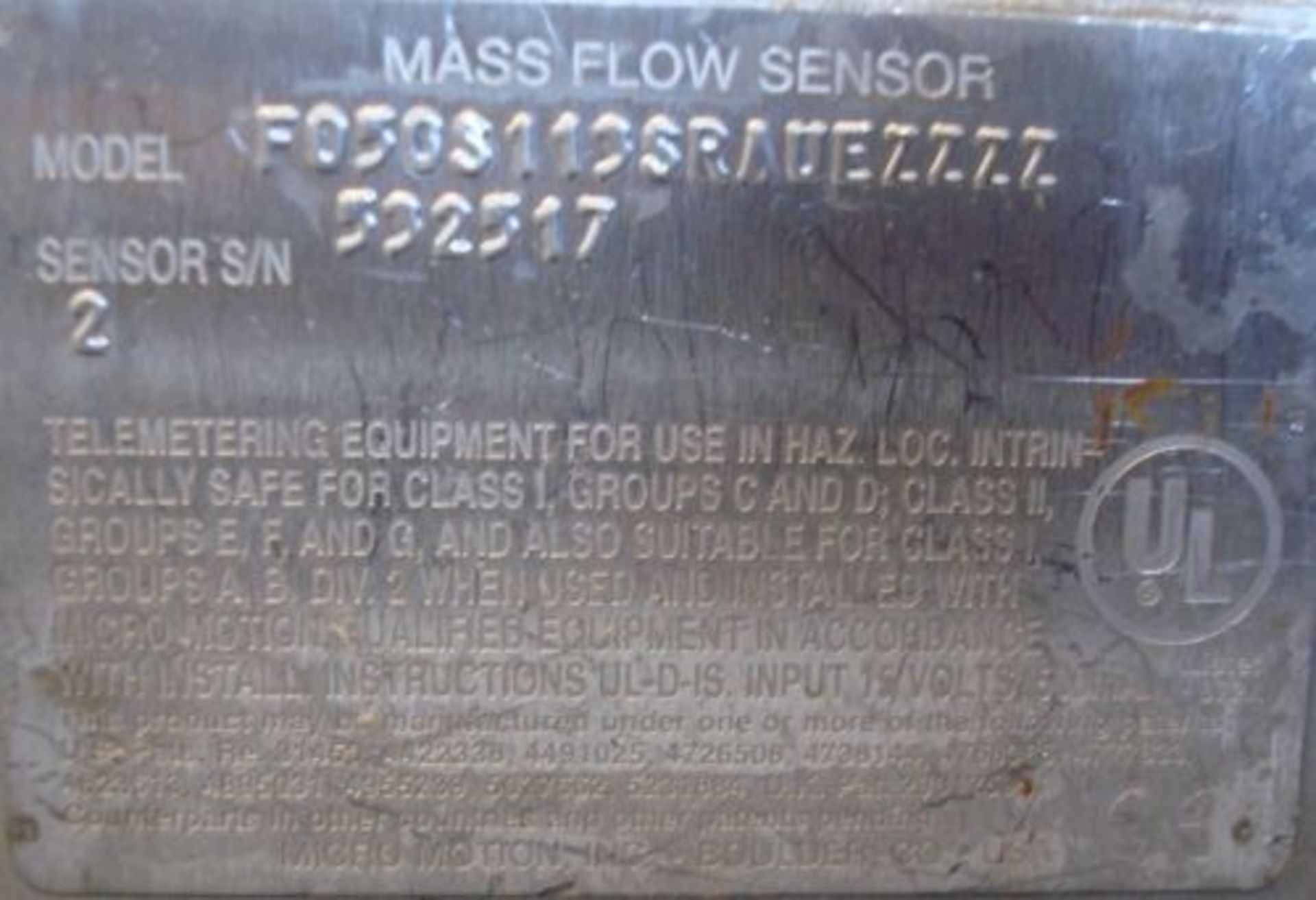 Micro Motion model F050S113SRAUEZZZZ flow meter - Image 4 of 7