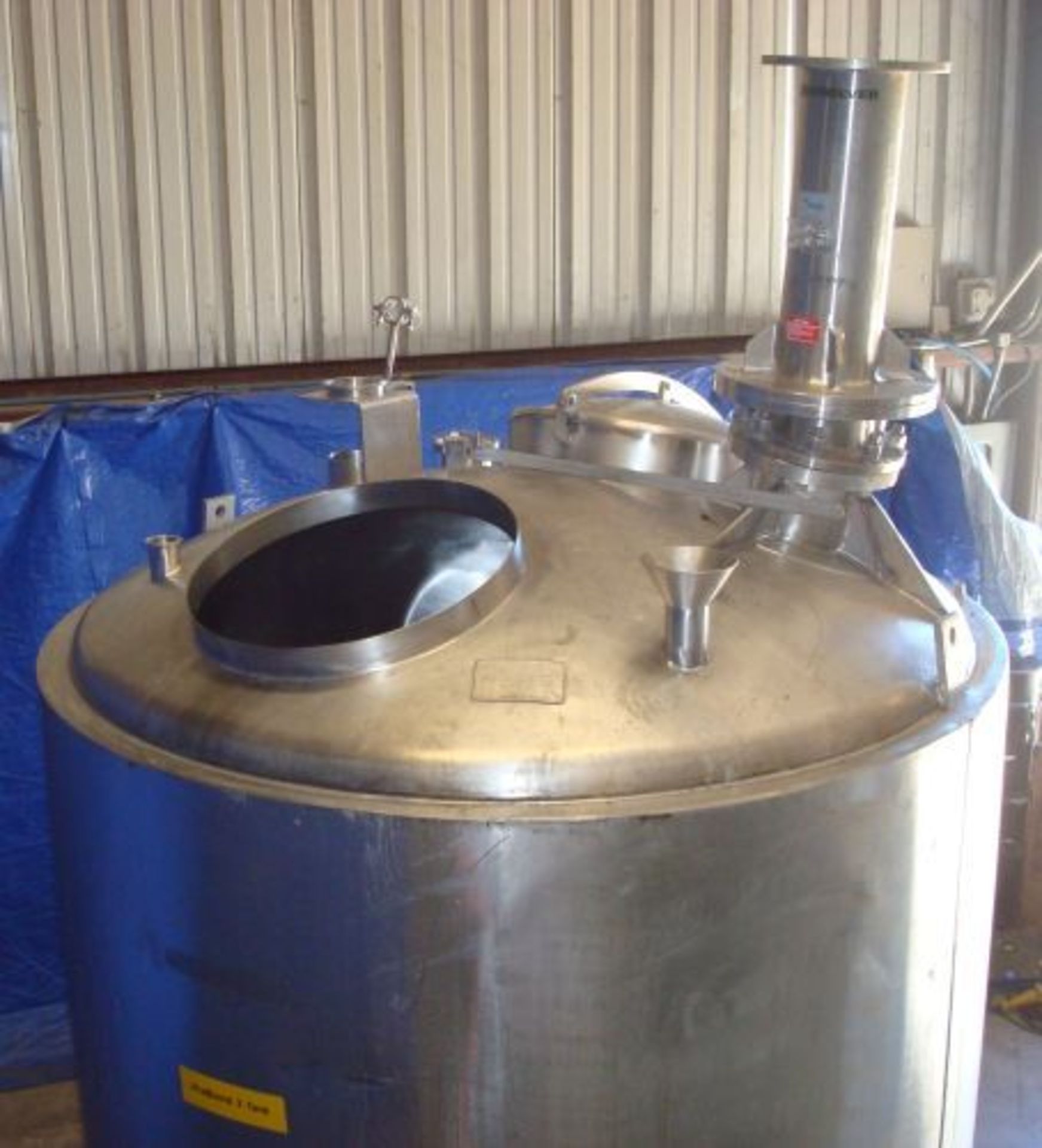 600 gallon Sharpsville stainless steel multiple jacket mixing tank - Image 4 of 7