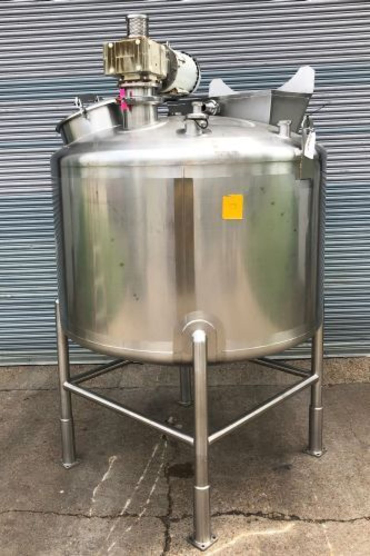 390 gallon A & B Process Systems stainless steel mix tank