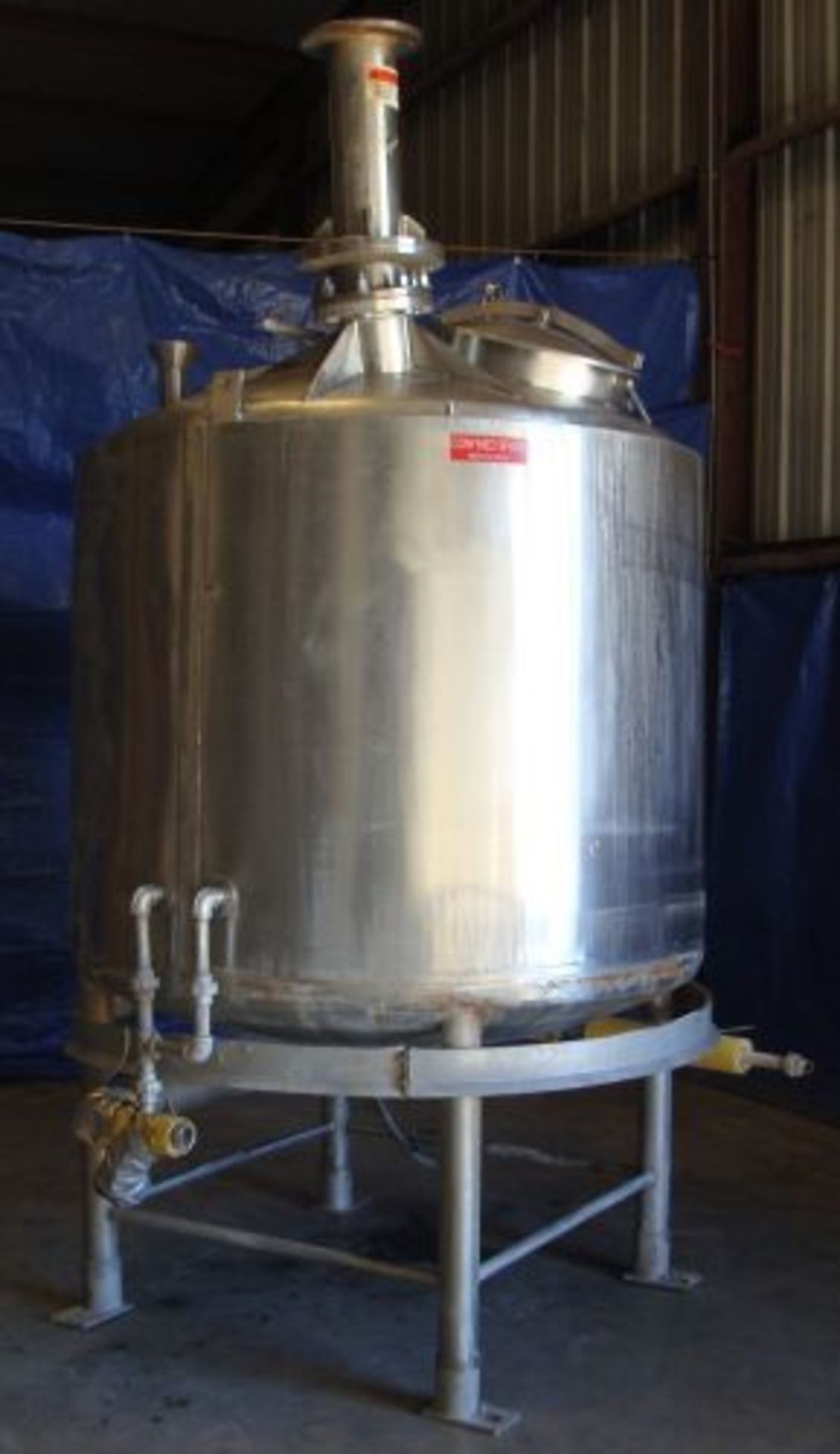 600 gallon Sharpsville stainless steel multiple jacket mixing tank