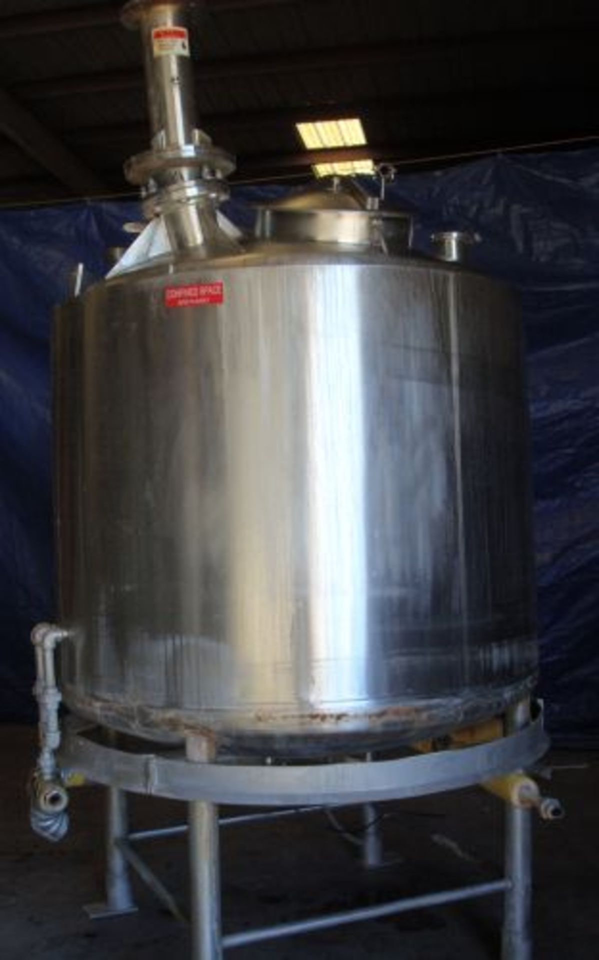 600 gallon Sharpsville stainless steel multiple jacket mixing tank - Image 3 of 7