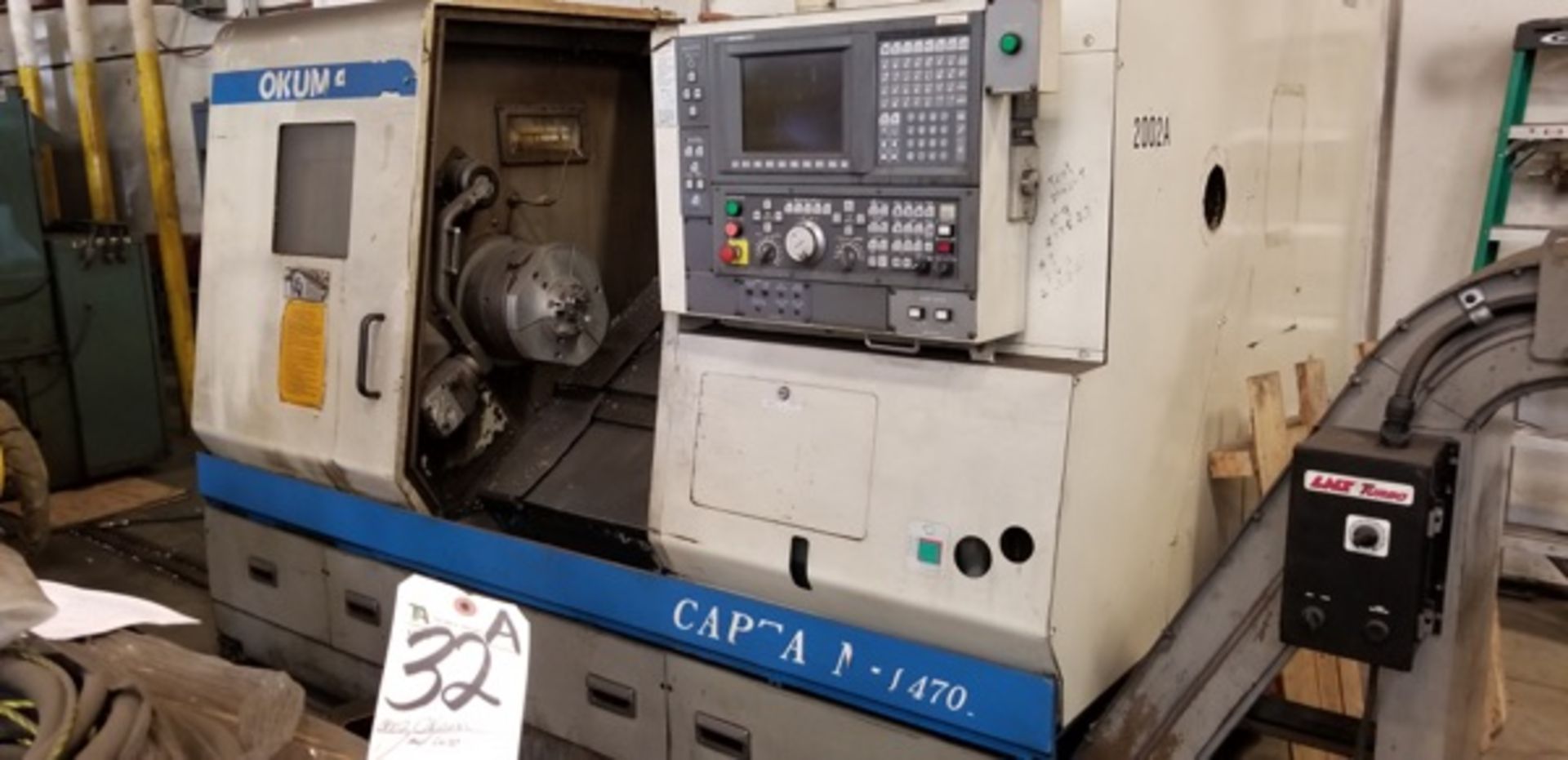 2002 Okuma mod. L470. Type LB400-M , CNC Turning Turret CTR. w/ Okuma OSP-E100L CNC Controls