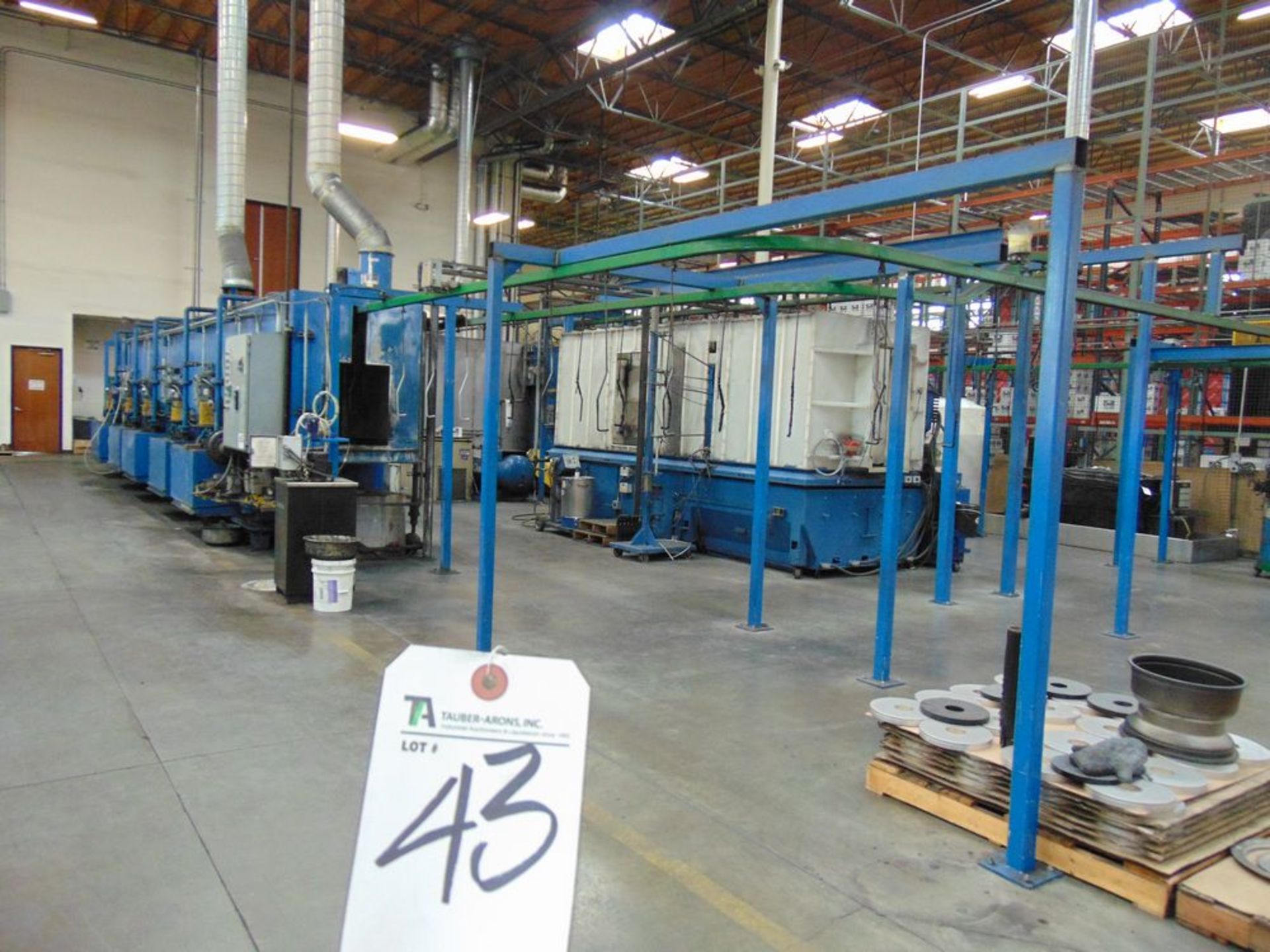 AIS-Wash/Powder Conveyorized Spray Paint Line, Consisting of: 40" x 36" Wash Tunnel, (5) Sections