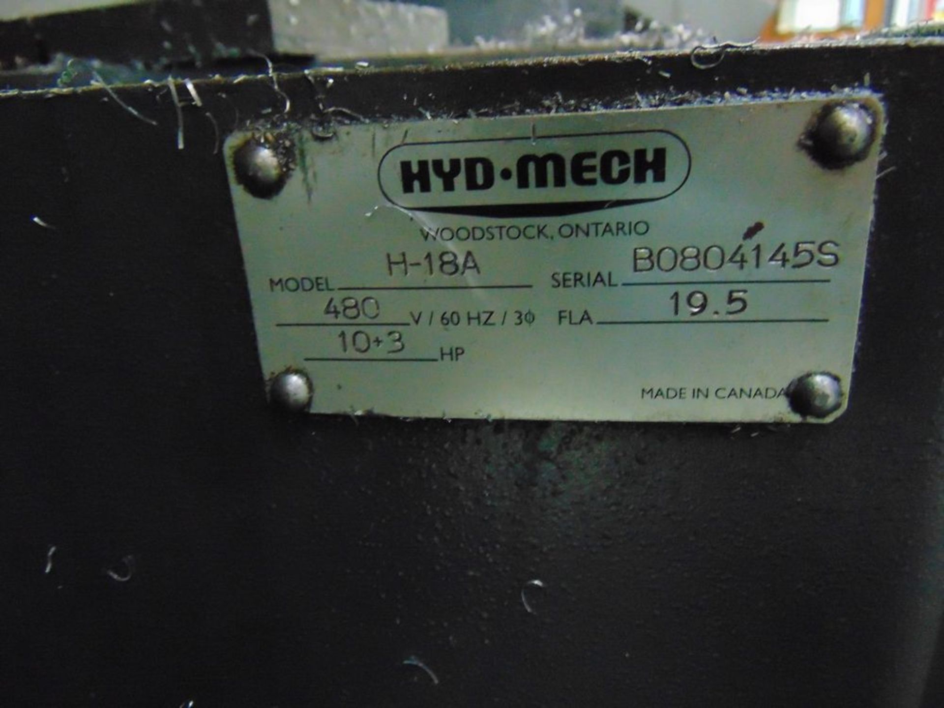 Mech mod. H-18A, Automatic Horizontal Hydraulic Band Saw, 10hp, Medium-Heavy Duty Metal Cutting w/ - Image 5 of 5