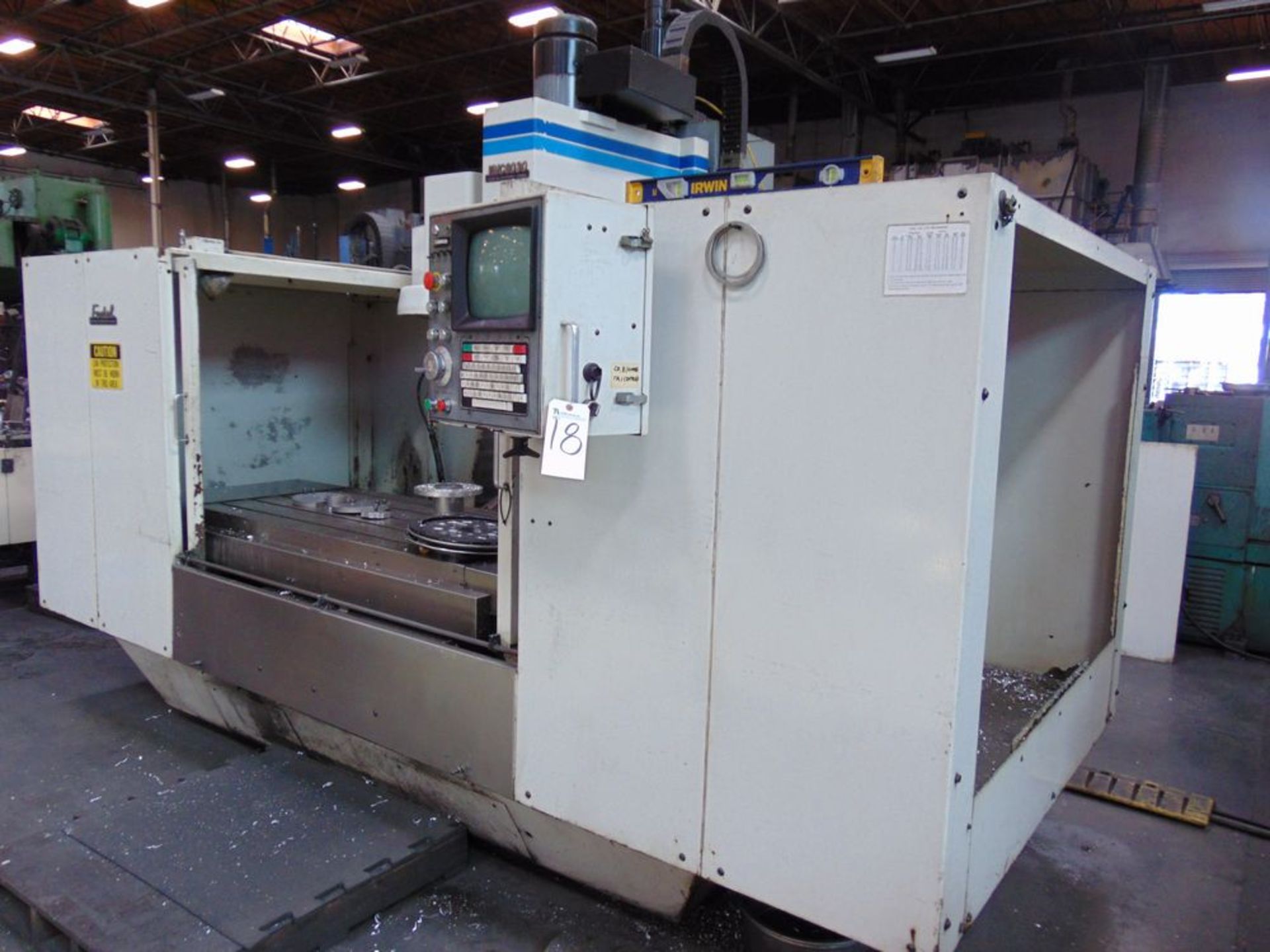 (1992) Fadal mod. VMC6030HT, CNC Vertical Machine Center w/ 60" x 20" Tables, 21-Post ATC; S/N - Image 2 of 5