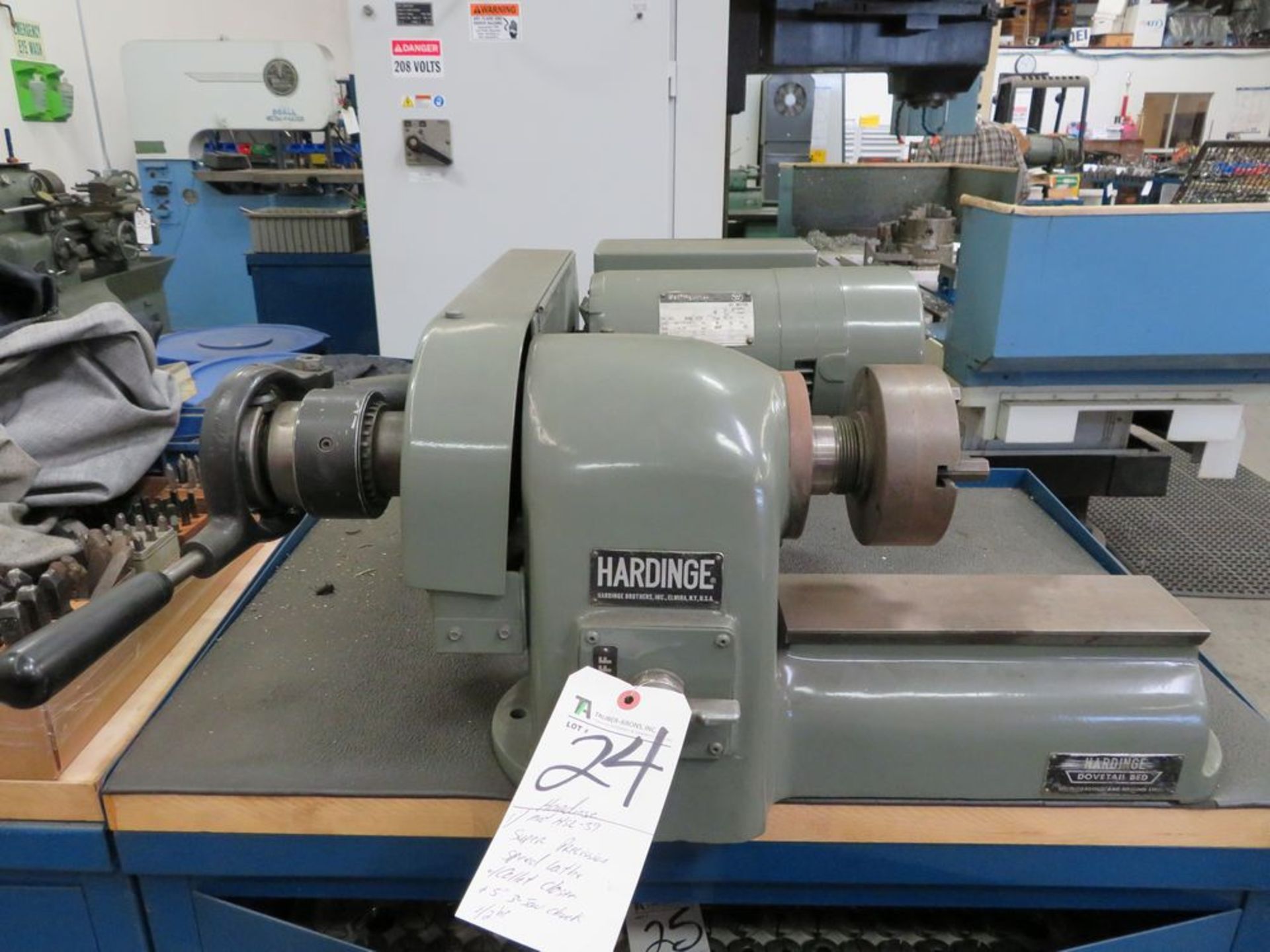 Hardinge mod. HSL-59, Super Precision Speed Lathe w/ 5", 3-Jaw Chuck, 1/2hp