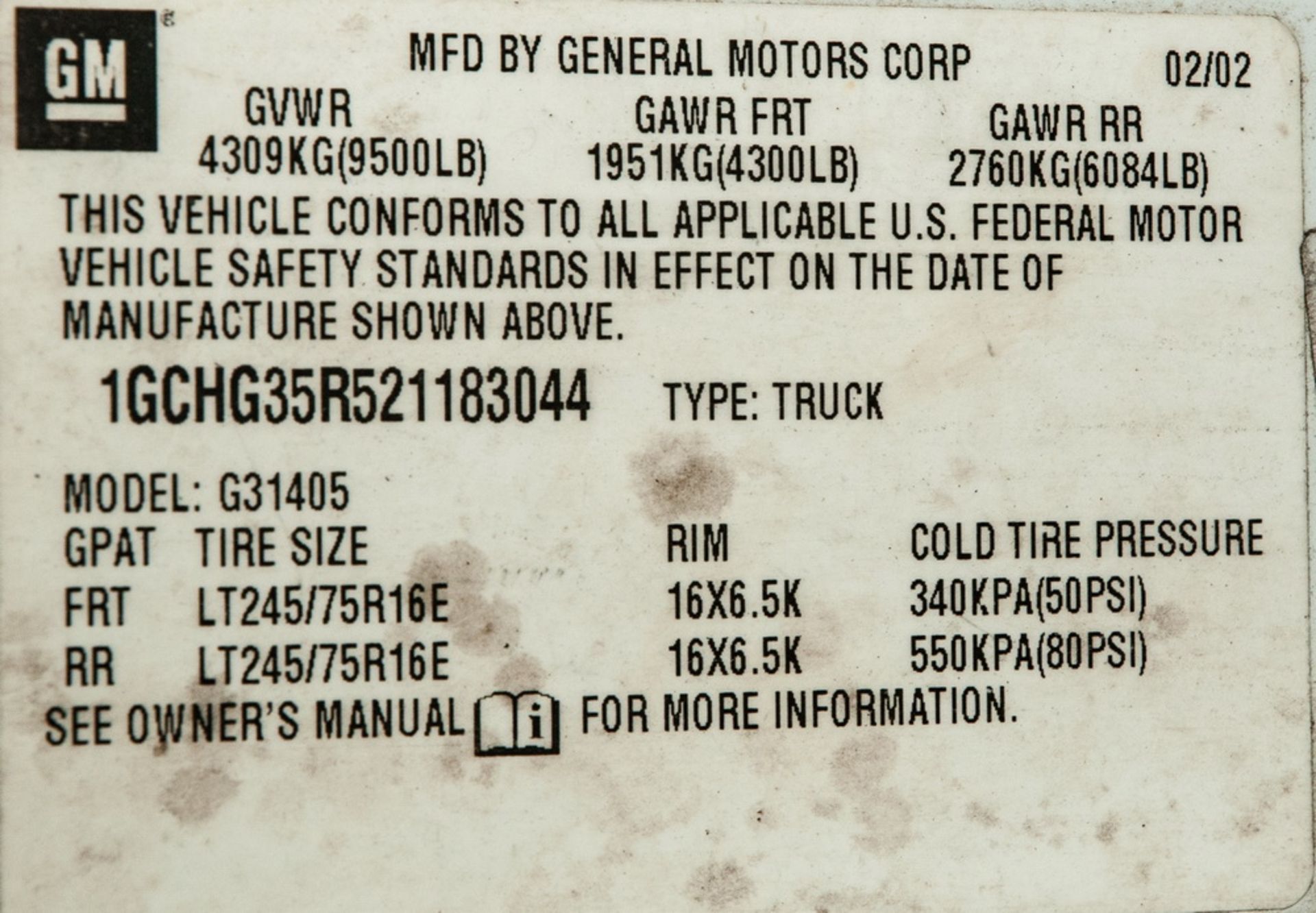 GMC 2500 Savana Work Van, Driver Interior Door Panel Missing - Image 6 of 6