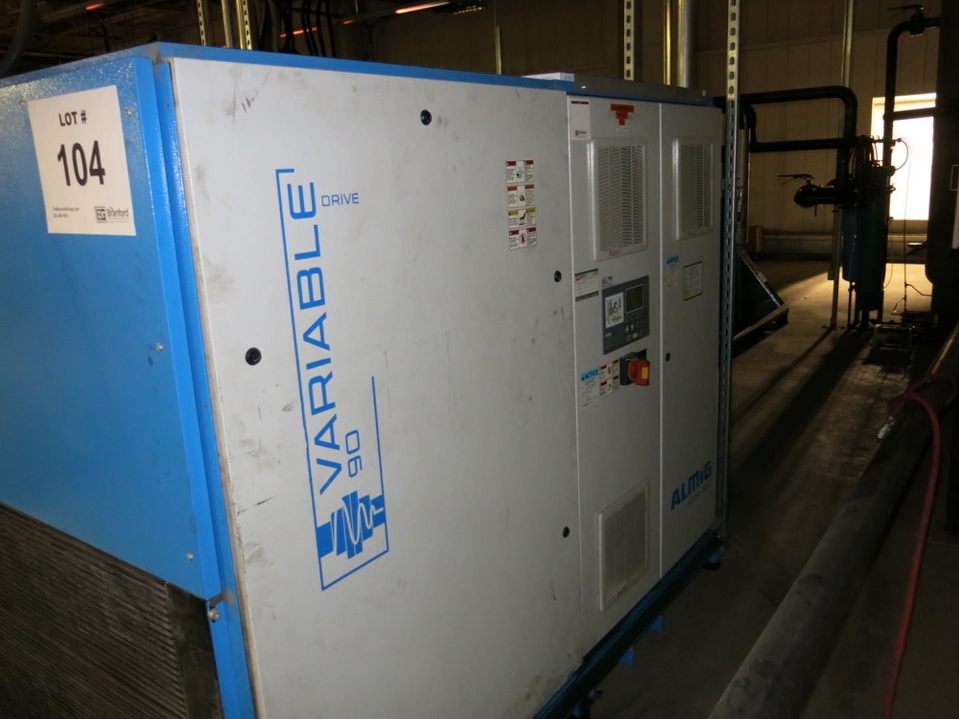 2014 Almig Variable Speed Rotary Screw Air Compressor Model 90/125 - Image 2 of 4