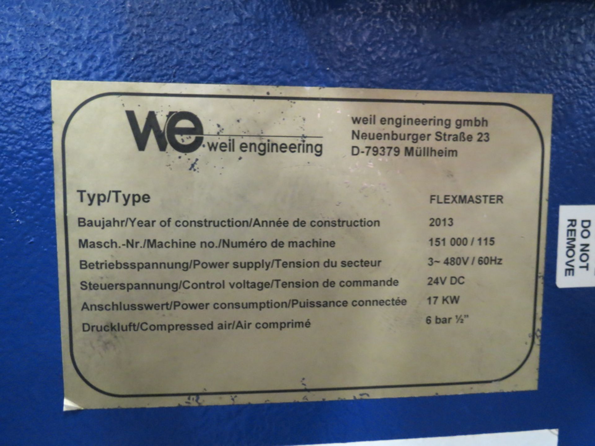 2014 Weil Technology Flexmaster 400/1250 Seam Welding Machine - Image 17 of 20