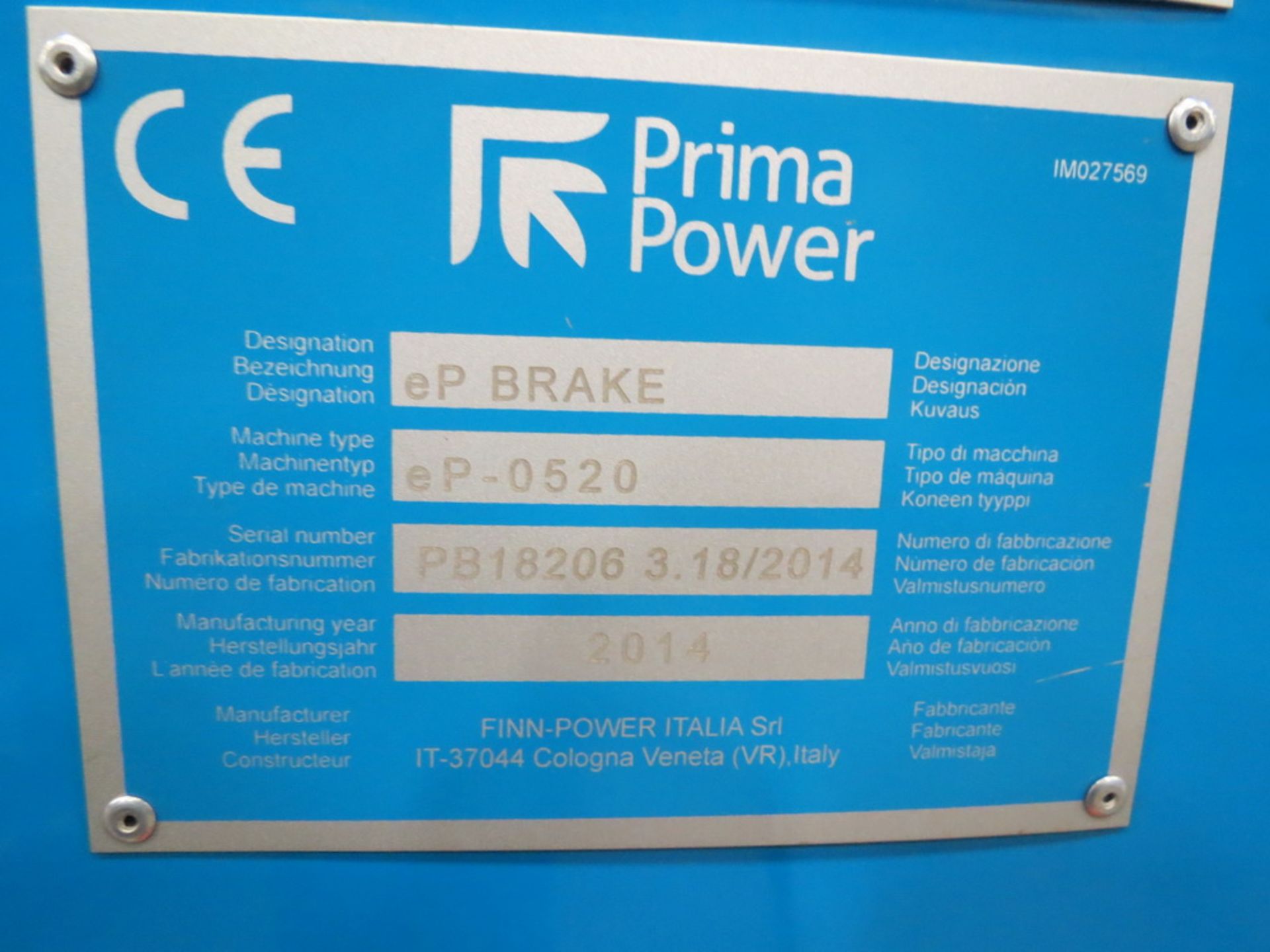 2014 Prima EP0520 2 Meter Electric Servo Press Brake - Image 10 of 15