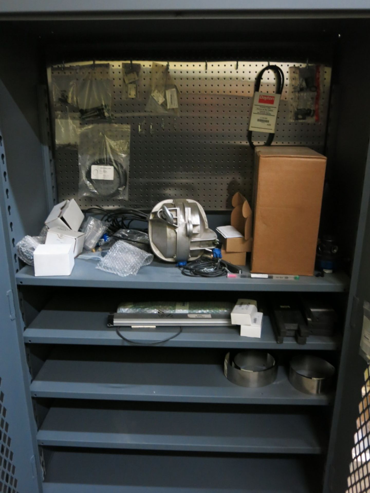 Spot Welder Parts: Heavy Duty 2-Door Metal Cabinet w/ TJ Snow Spot Welder Spare Parts - Image 2 of 2