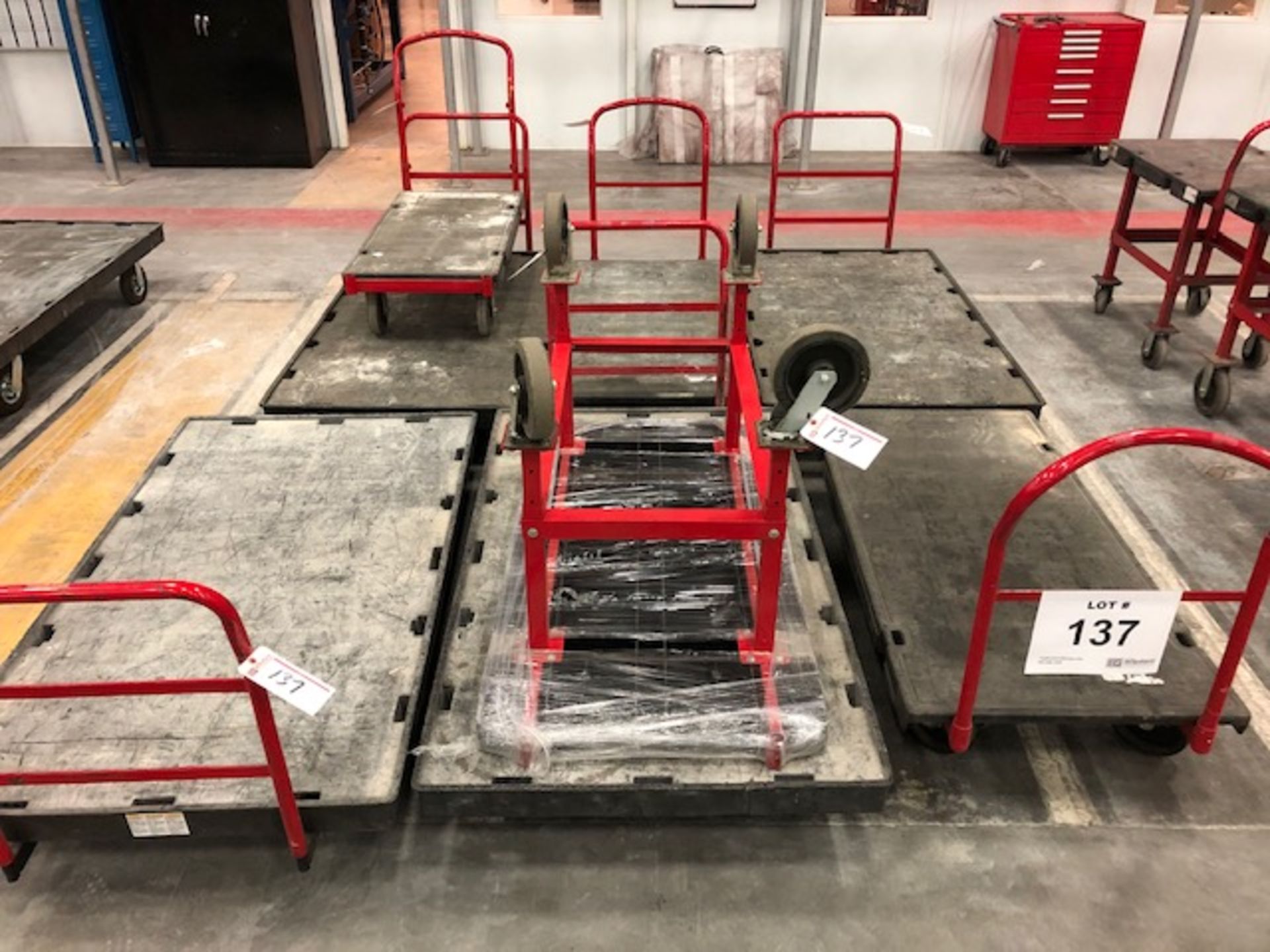 (8) Rubbermaid Commercial Flat Bed Carts