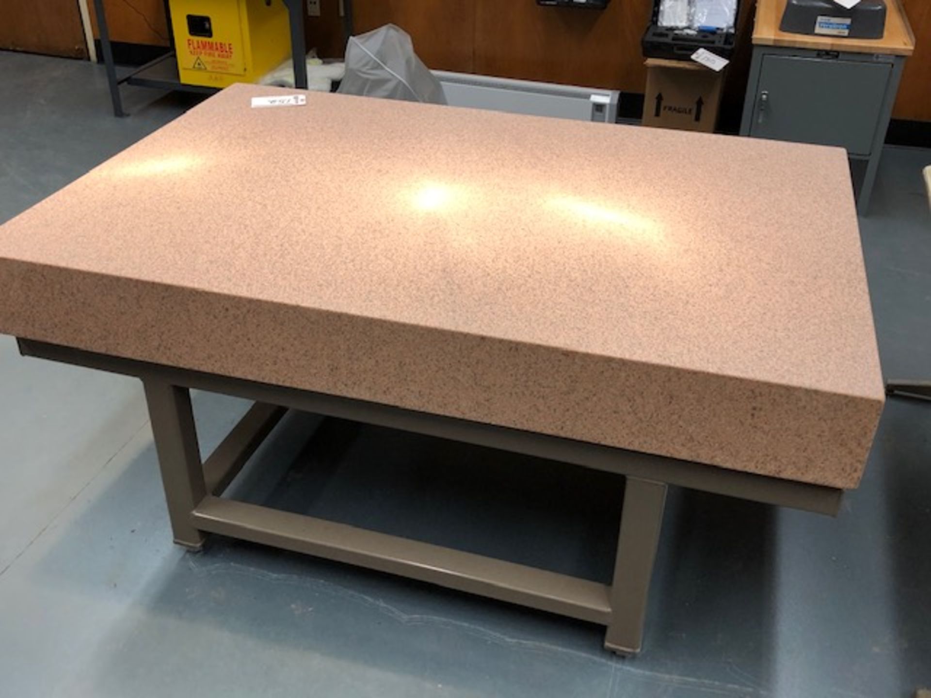 Starrett 4'x6' Grade 3 Pink Surface Plate with Stand & Cover (new) - Image 2 of 4