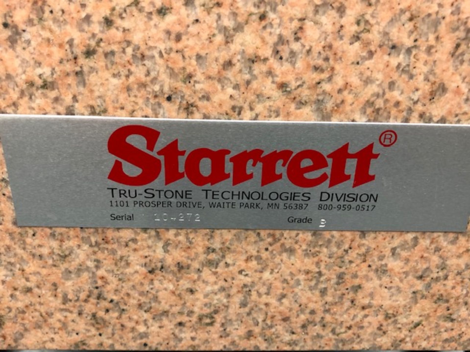 Starrett 4'x6' Grade 3 Pink Surface Plate with Stand & Cover (new) - Image 3 of 4