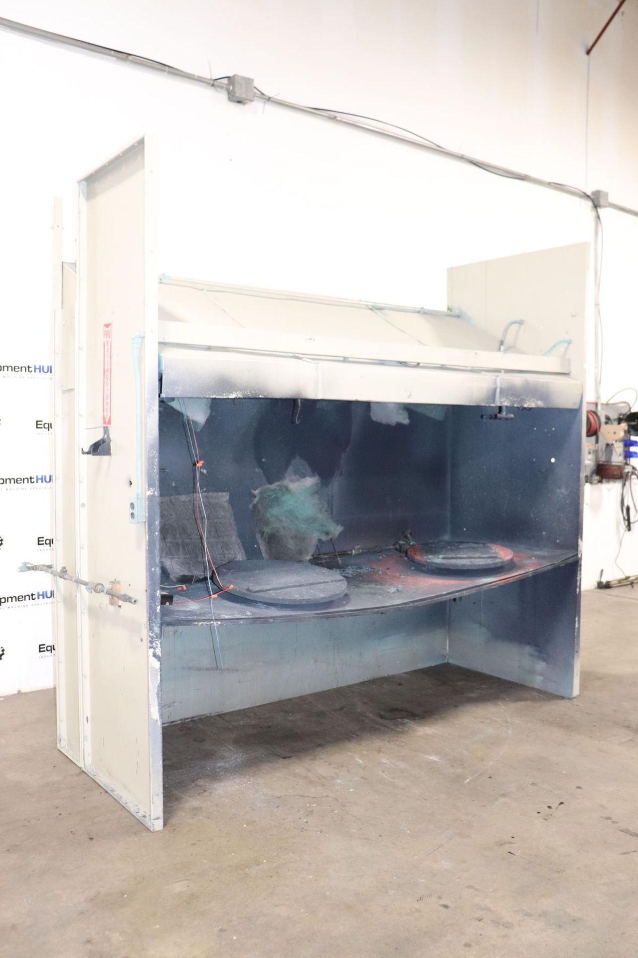 Open Front Bench 107″ W x 42″ D x 34″ H Paint Spray Booth w/ (2) Exhaust Fans - Image 3 of 8