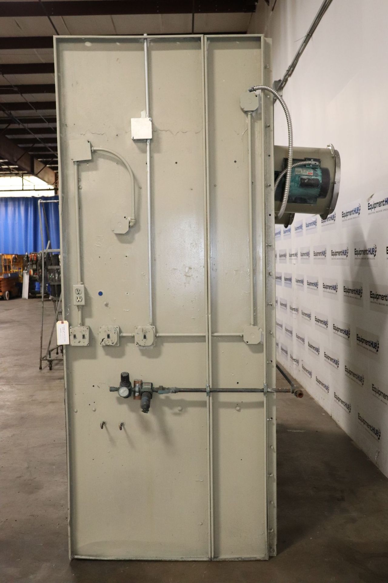 Open Front Bench 107″ W x 42″ D x 34″ H Paint Spray Booth w/ (2) Exhaust Fans - Image 5 of 8