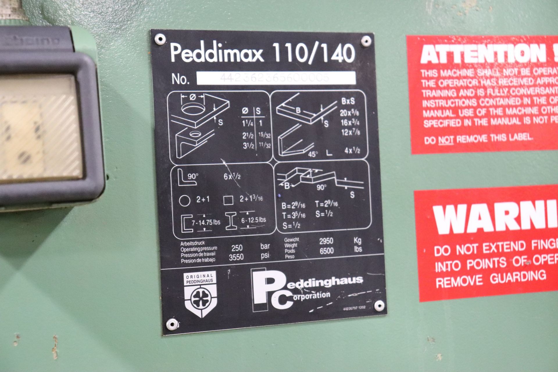 Peddinghaus Peddimax 110/140 110 Ton Ironworker - Image 14 of 15