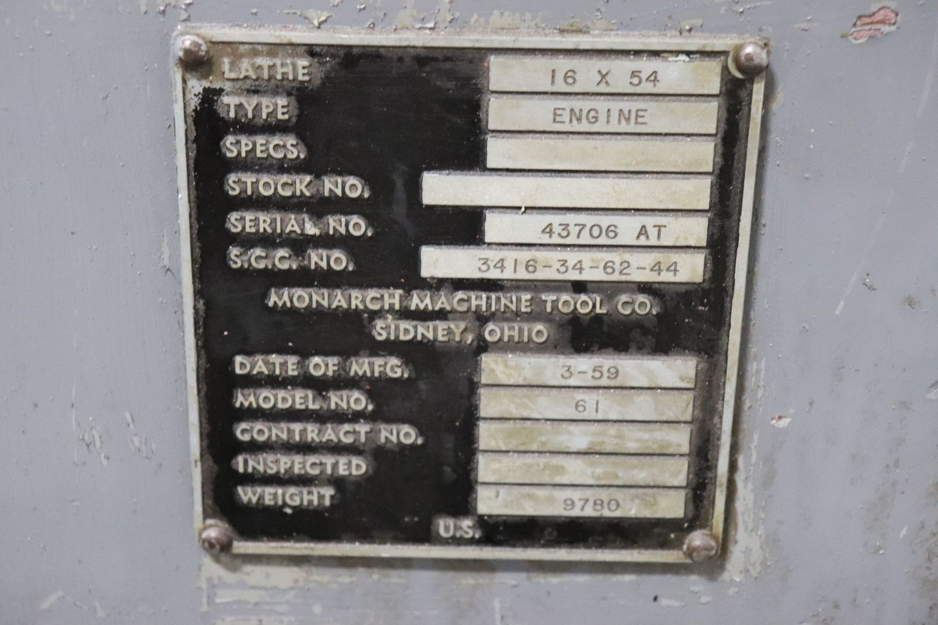 Monarch Model 61 16" / 24" x 54" Engine Lathe with Tracer Attachment - Image 7 of 12