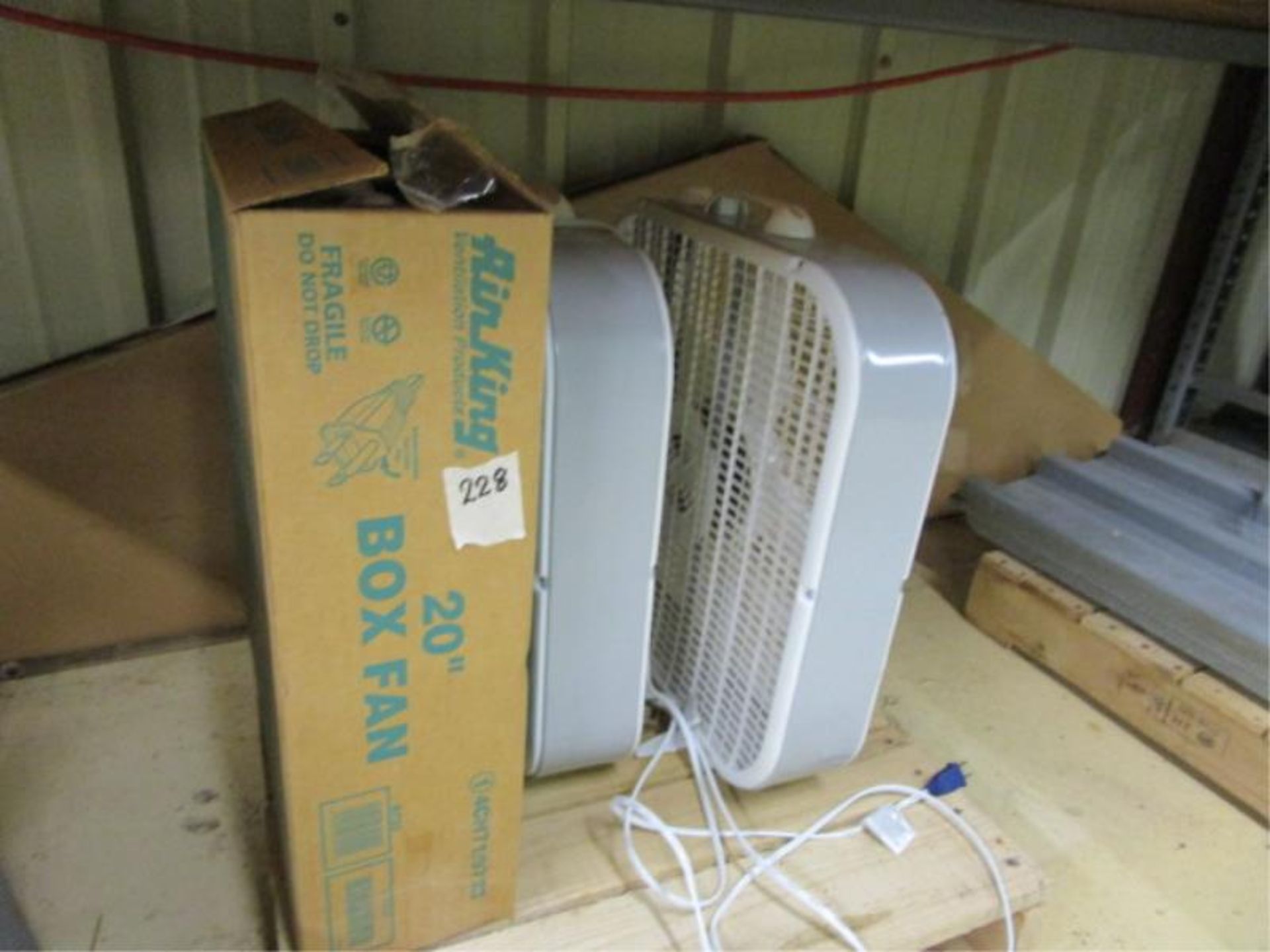 New 20" Box Fan, & (2) New Out Of The Box Fans