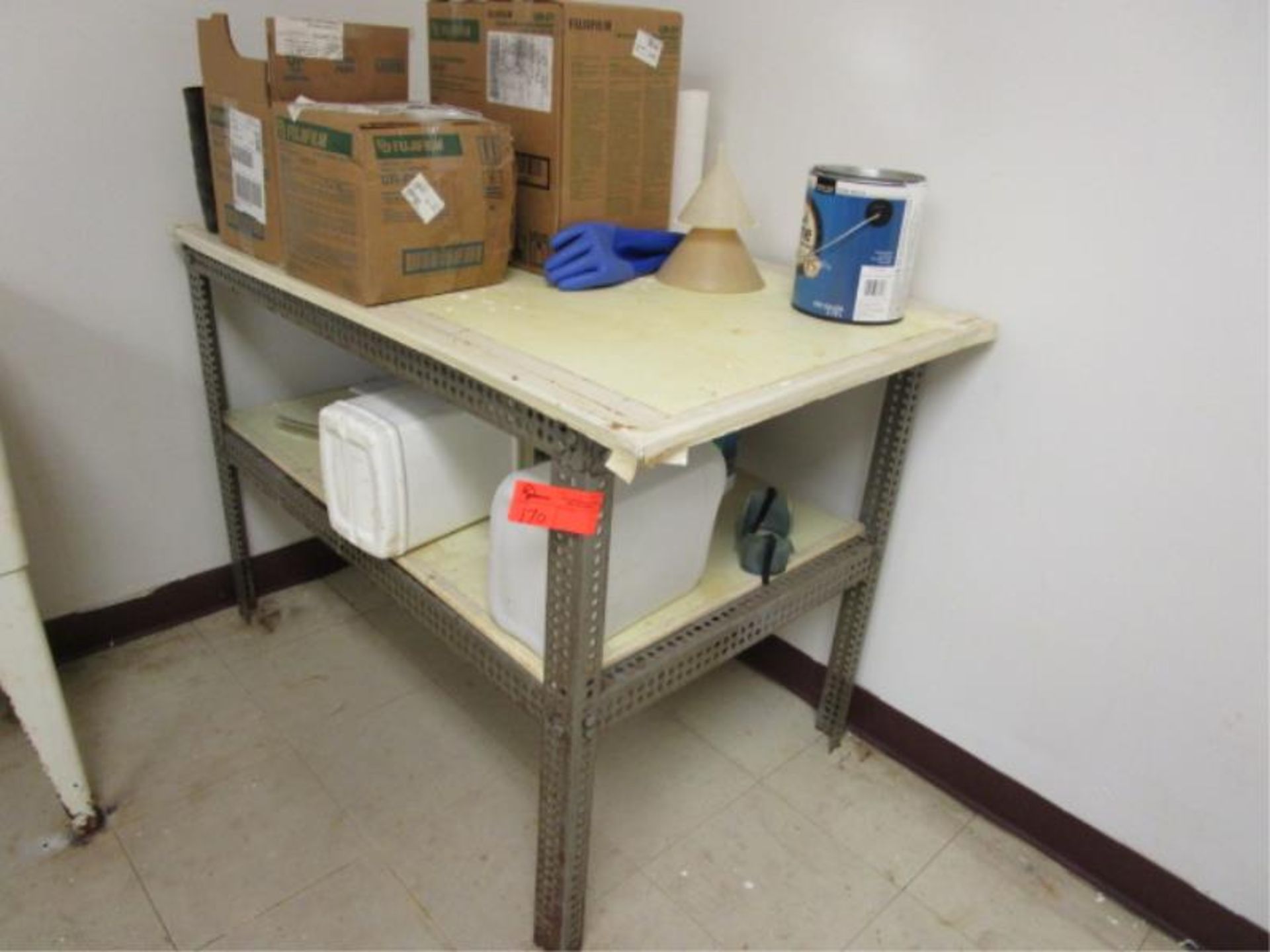 Worktable W/ Metal Legs with stand & work table